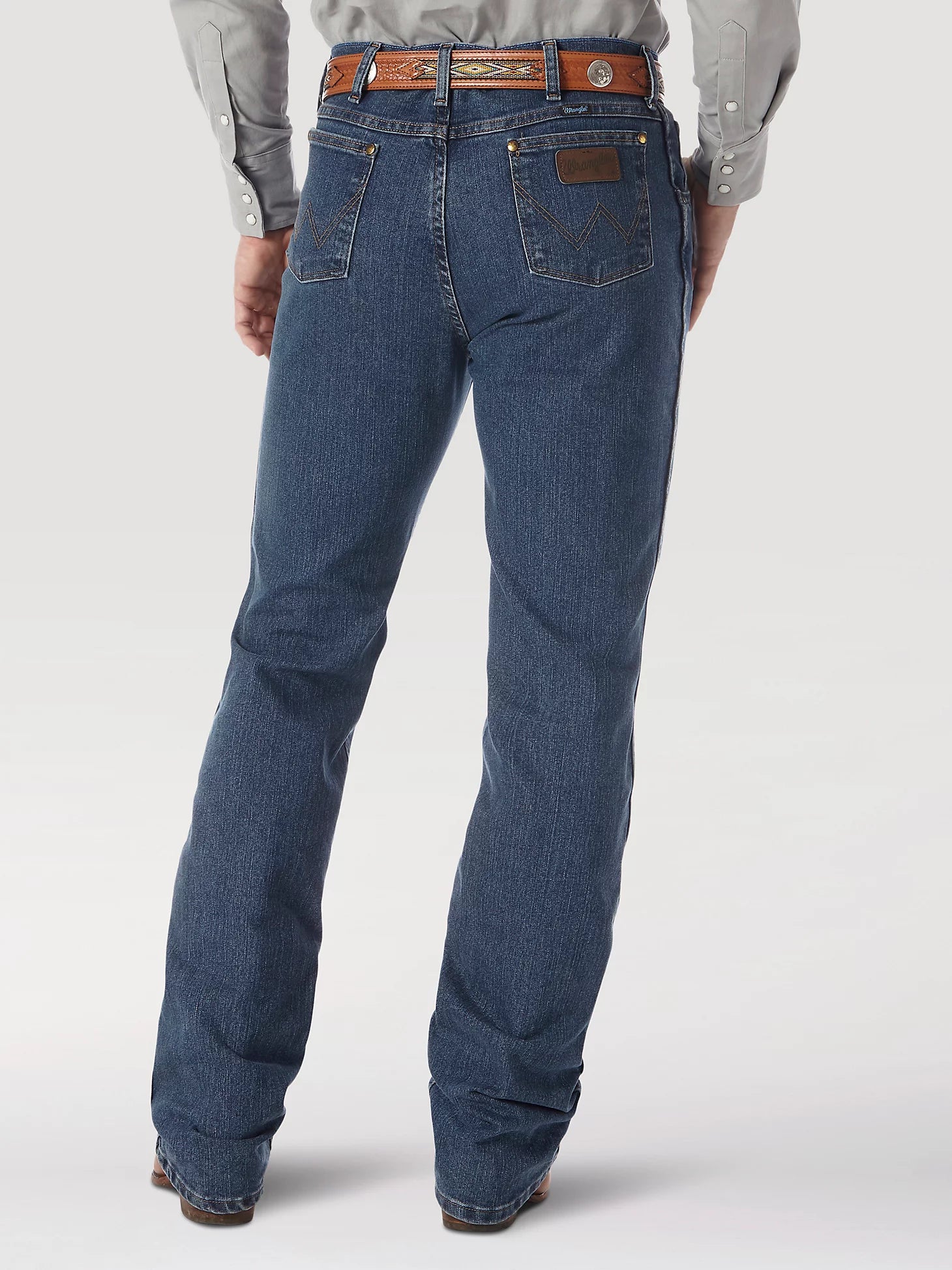 MEN'S WRANGLER PREMIUM PERFORMANCE COWBOY CUT® ADVANCED COMFORT WICKING SLIM FIT JEAN IN VINTAGE STONE - Image 3
