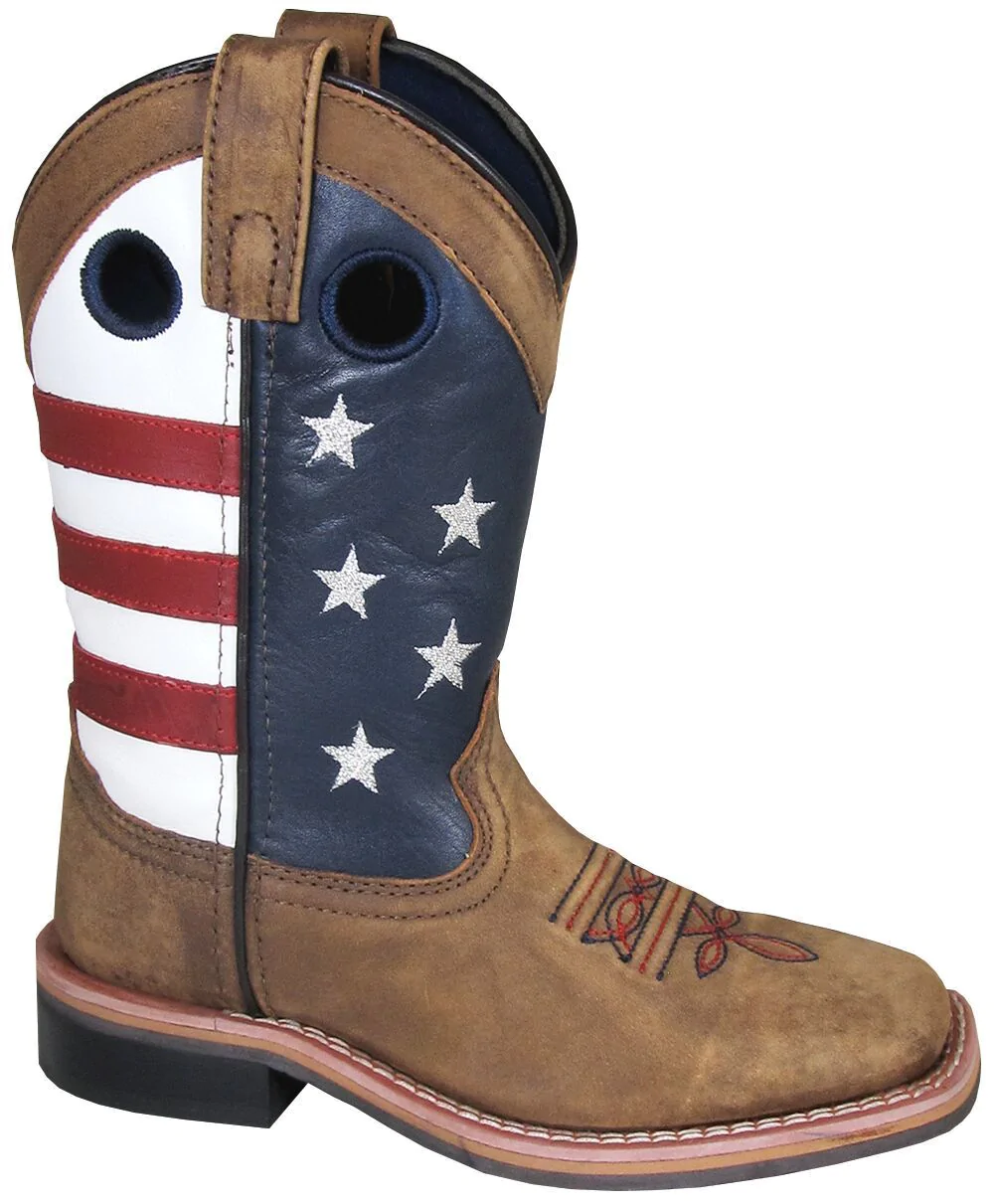 KID'S SMOKY MOUNTAIN STARS AND STRIPES SQUARE TOE BOOT - Image 4