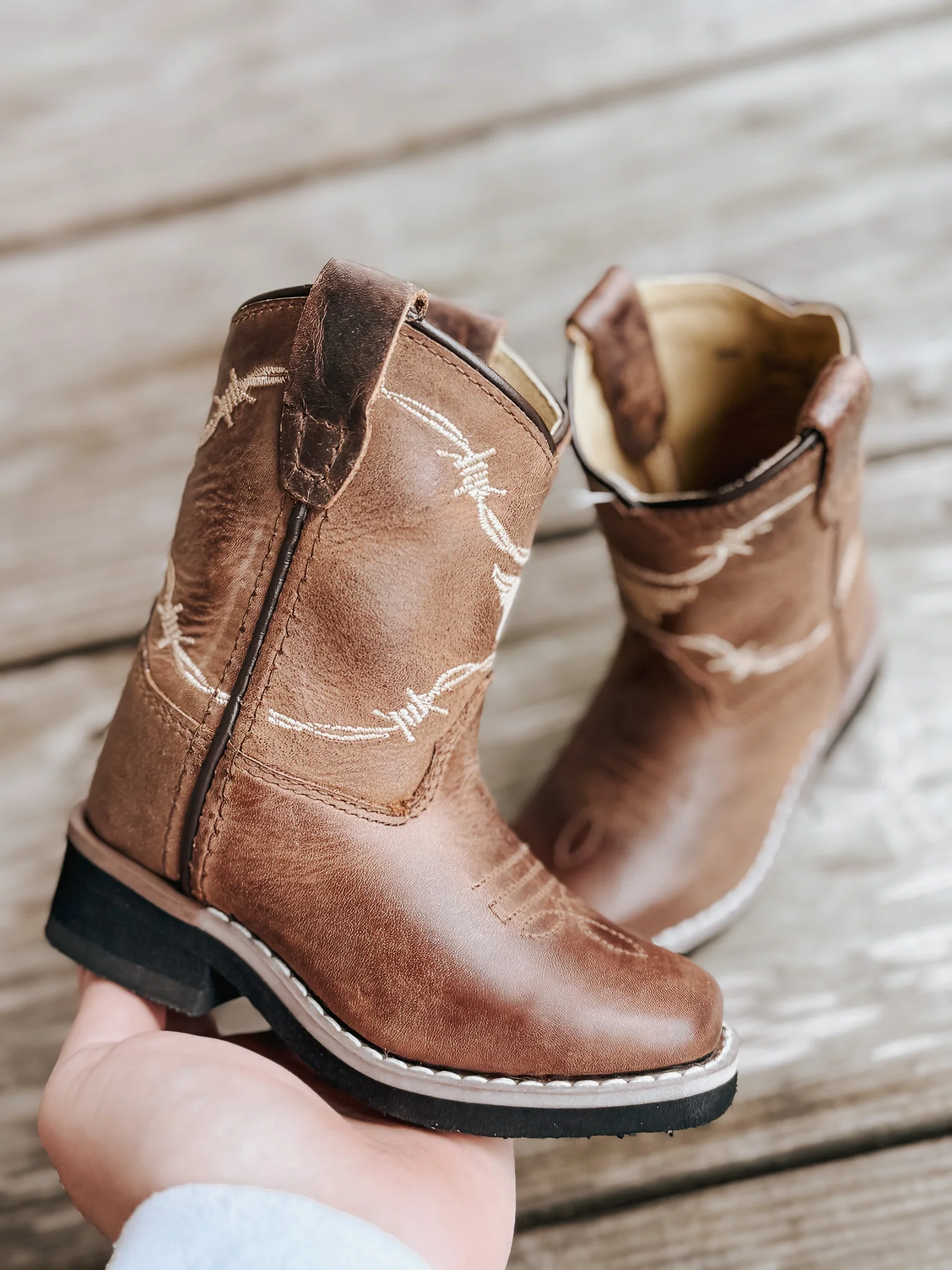 TODDLER SMOKY MOUNTAIN LOGAN SQUARE TOE BROWN BOOTS - Image 2