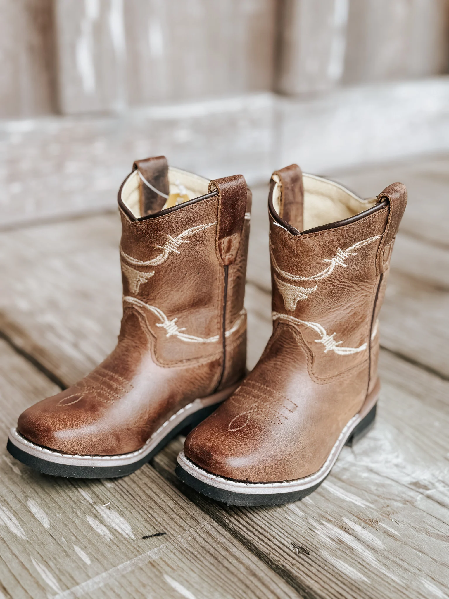 TODDLER SMOKY MOUNTAIN LOGAN SQUARE TOE BROWN BOOTS - Image 3