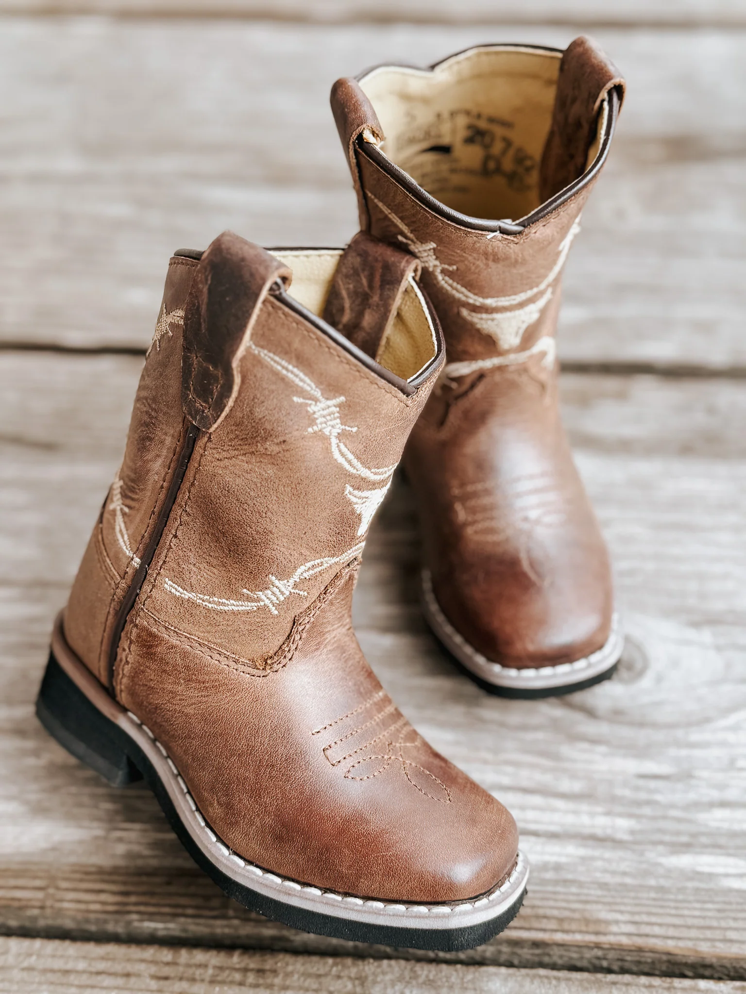 TODDLER SMOKY MOUNTAIN LOGAN SQUARE TOE BROWN BOOTS - Image 5