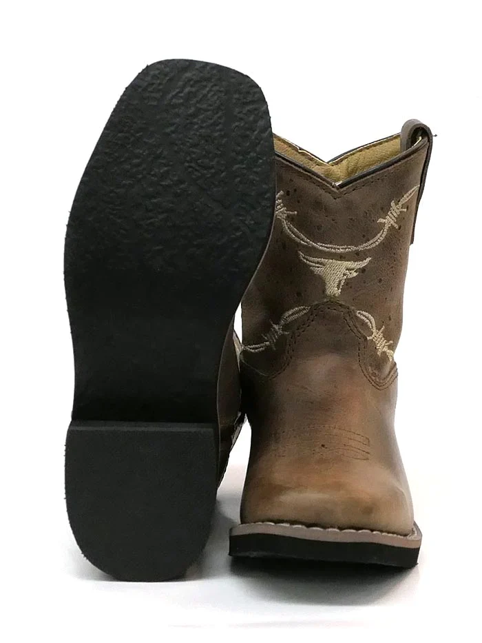 TODDLER SMOKY MOUNTAIN LOGAN SQUARE TOE BROWN BOOTS - Image 8