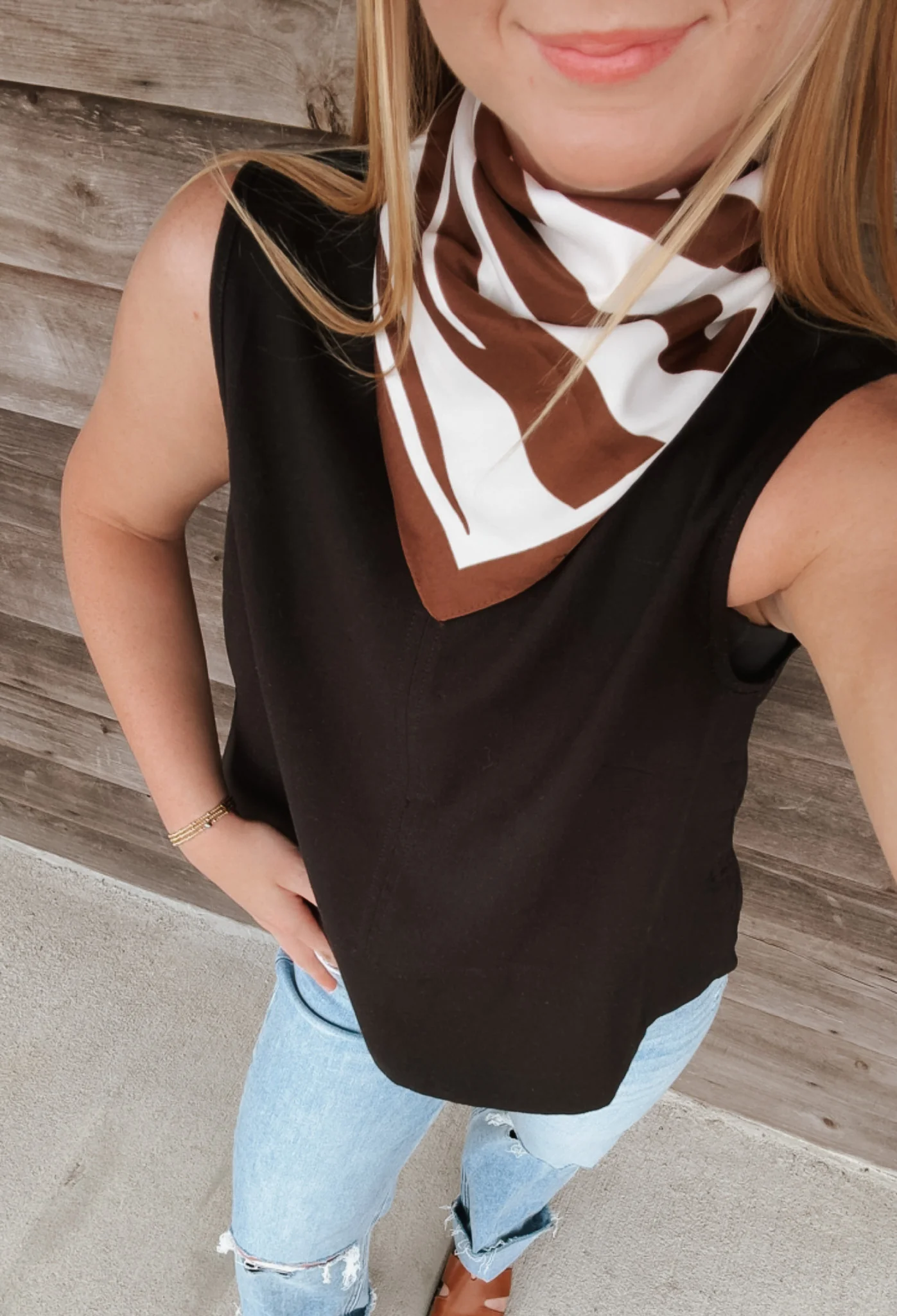 Large Zebra Print Neck Scarf - Image 5