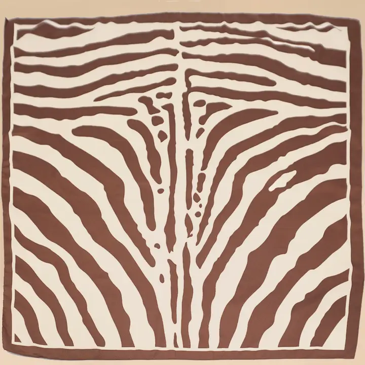 Large Zebra Print Neck Scarf - Image 7