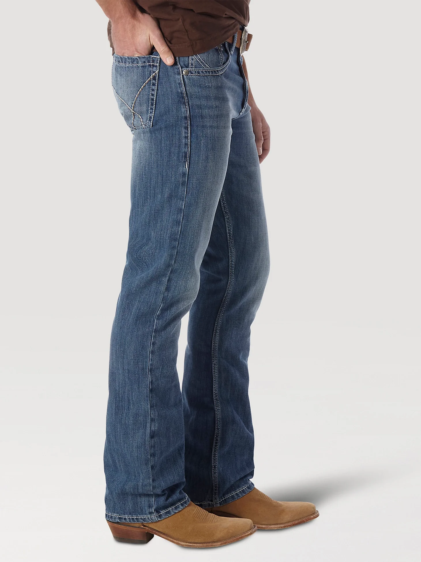 MEN'S WRANGLER 20X NO. 42 VINTAGE BOOTCUT JEAN IN LIGHT BLUE - Image 3