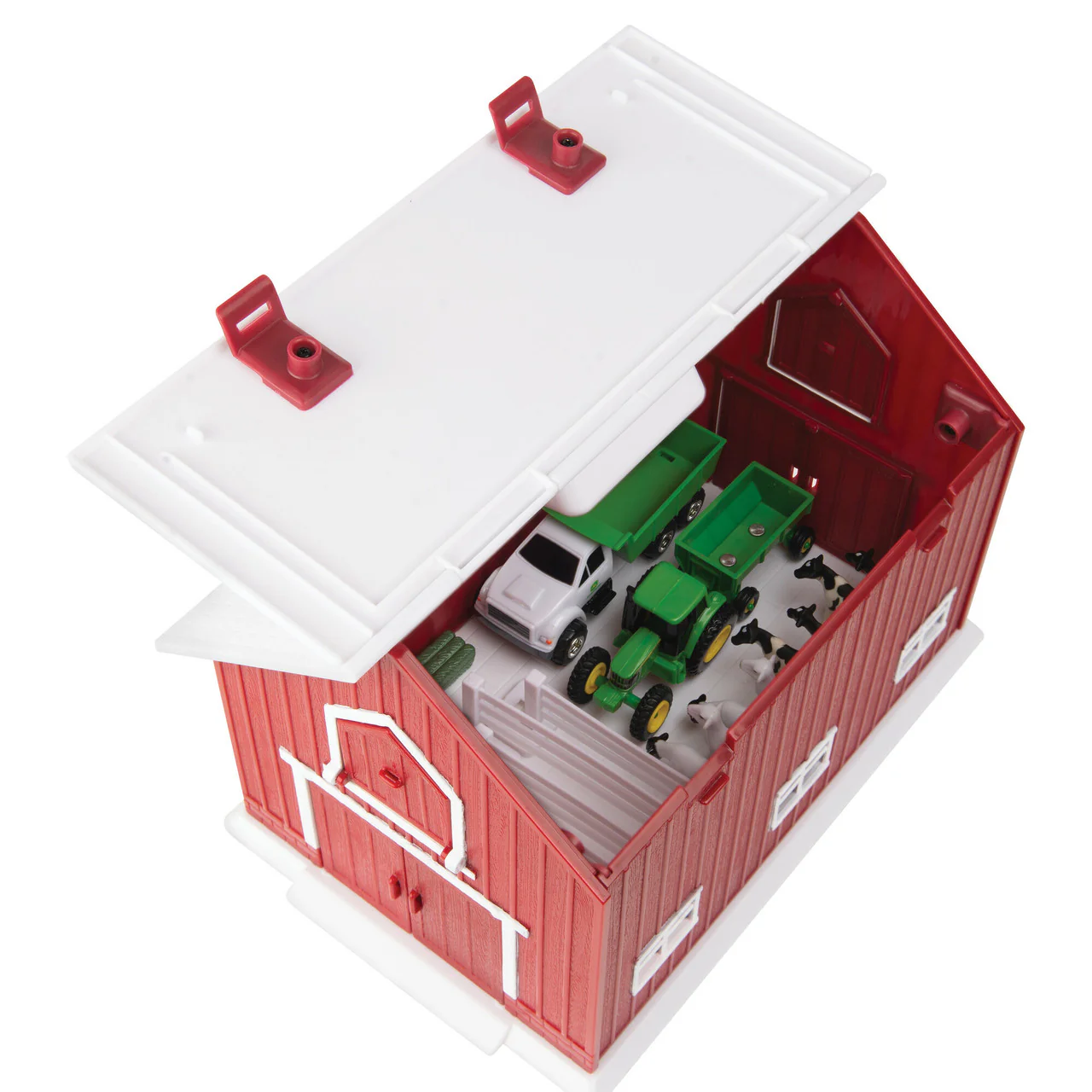 John Deere 1:64 Scale 24 Piece Farm Playset with On-the-Go Barn - Image 4