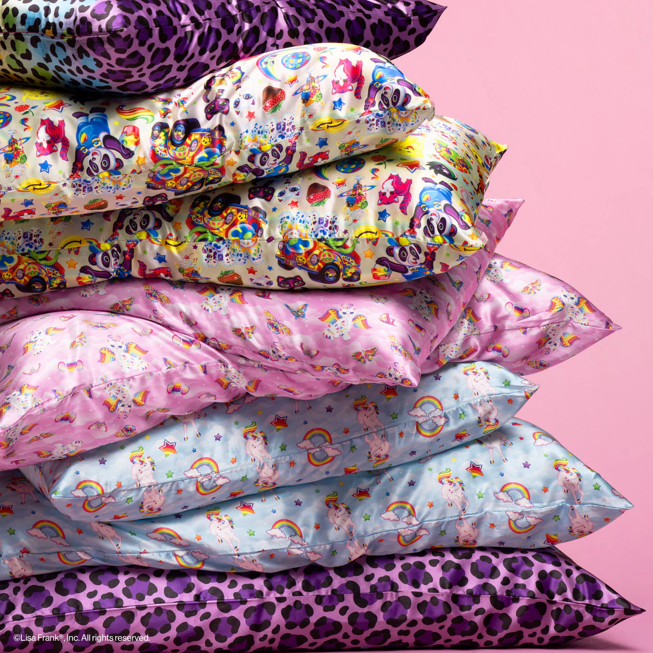 Lisa Frank X Kitsch Standard Satin Pillowcase - Angel Kitty - Image 5