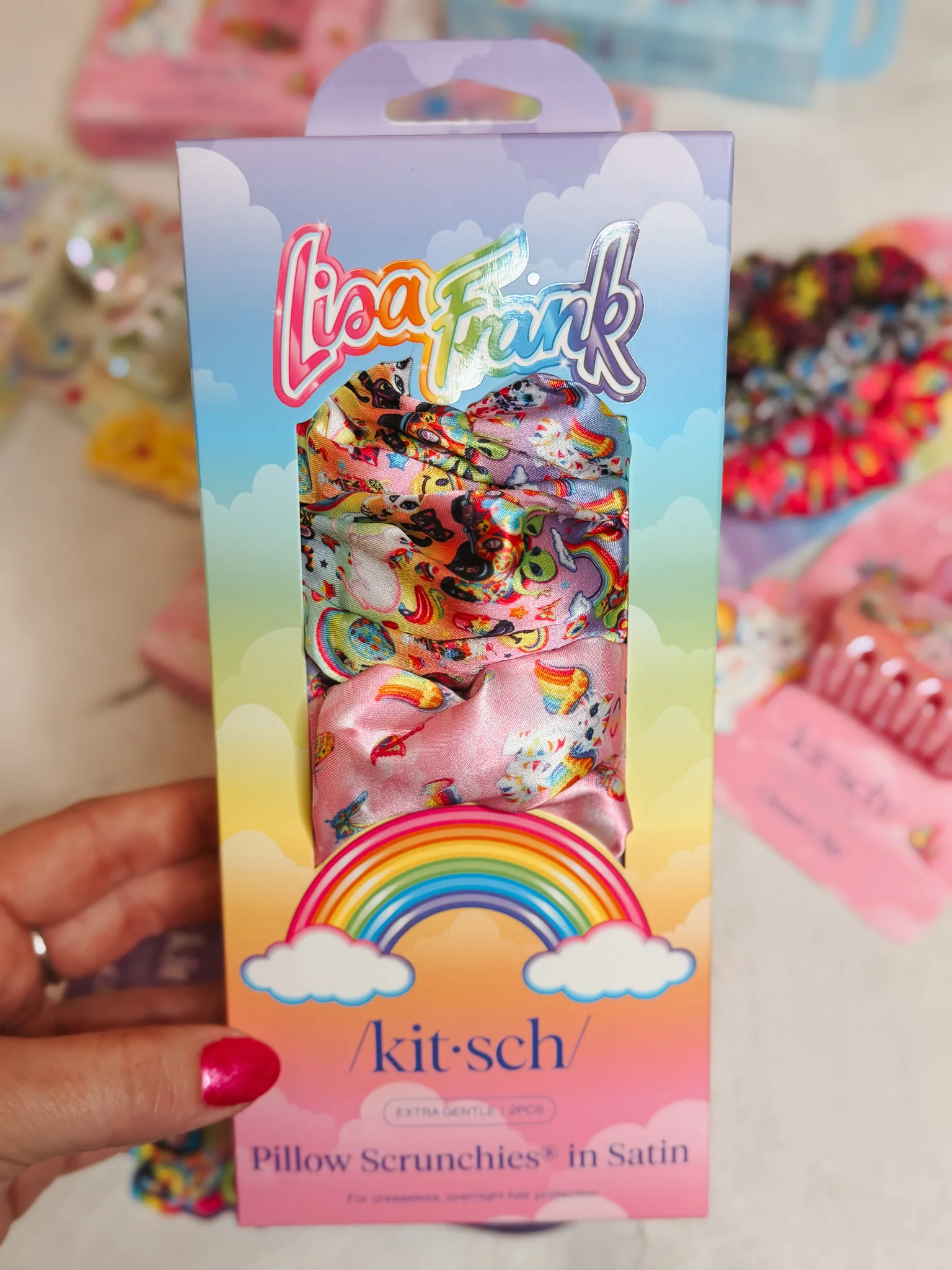 Lisa Frank X Kitsch Pillow Scrunchies® in Satin - the Fantastic World of Lisa Frank - Image 2