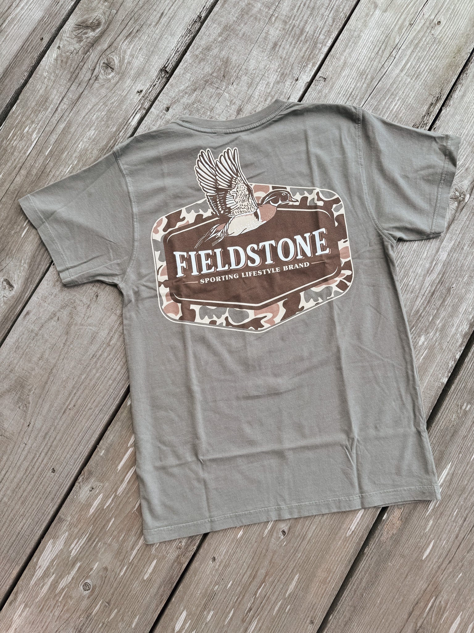 Fieldstone Camo Wood Duck T-Shirt - Image 4