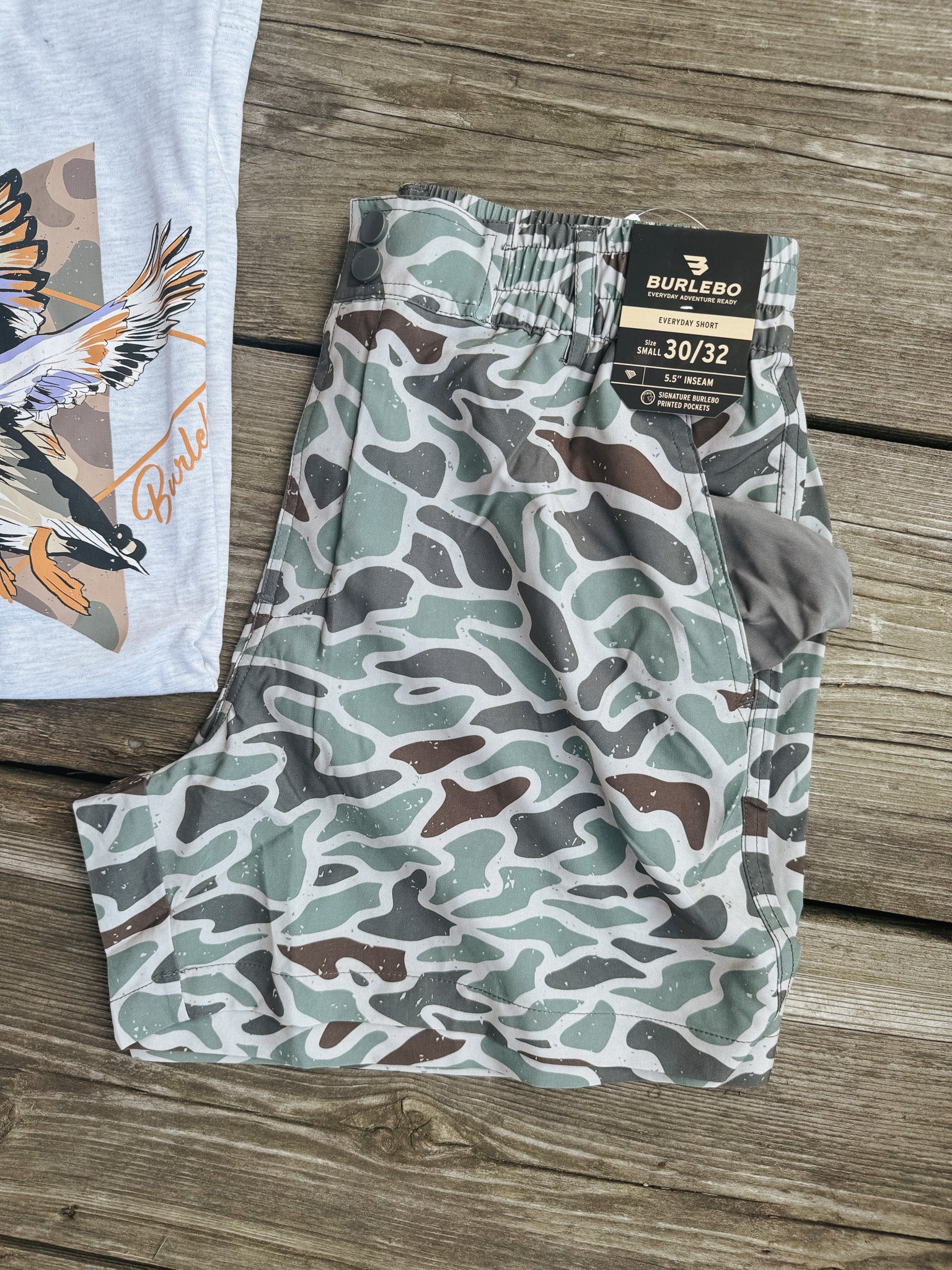 Men's Burlebo 5.5" Everyday Short - Retro Duck Camo - Grey Pocket - Image 5