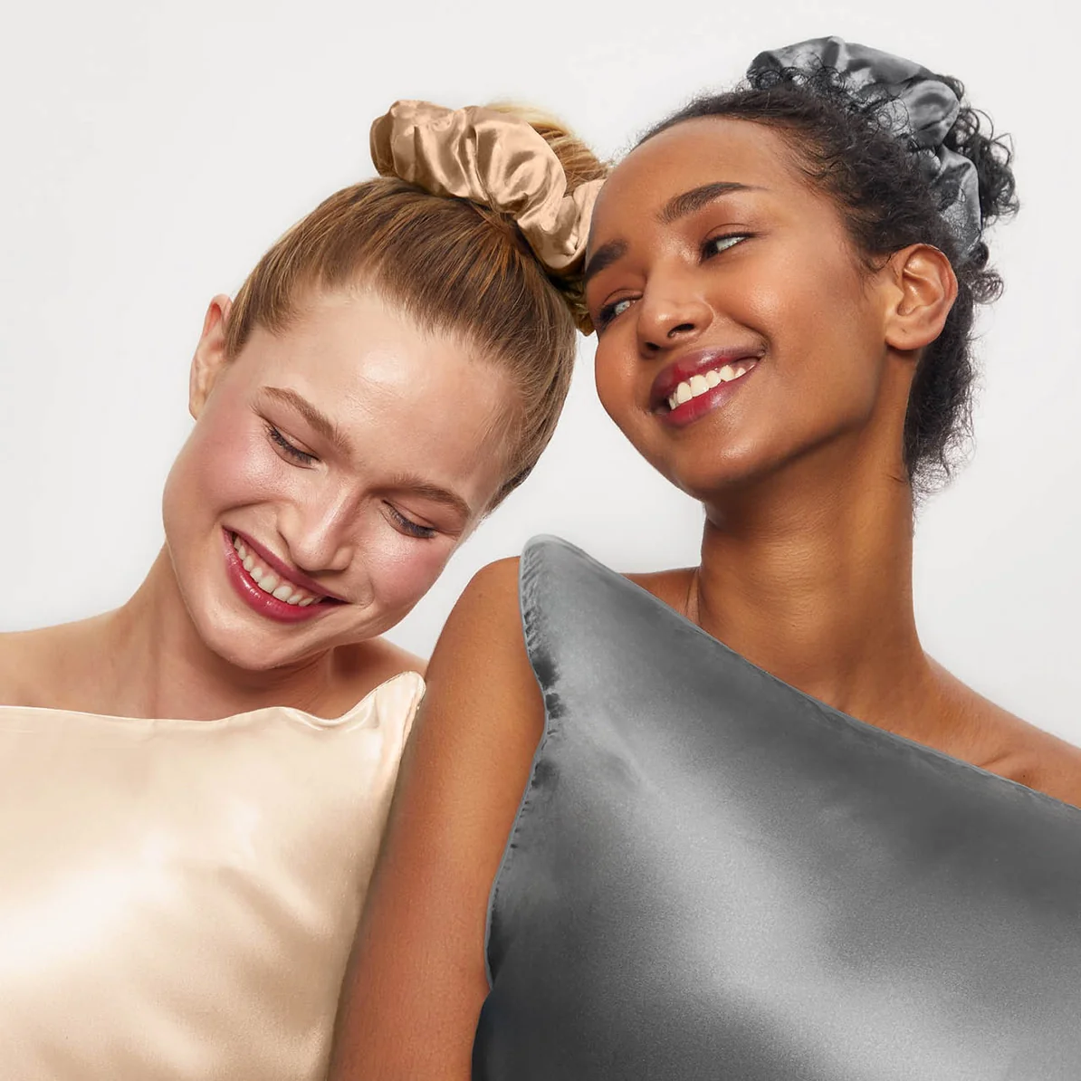 Kitsch Satin Sleep Pillow Scrunchies - Charcoal Gold - Image 8