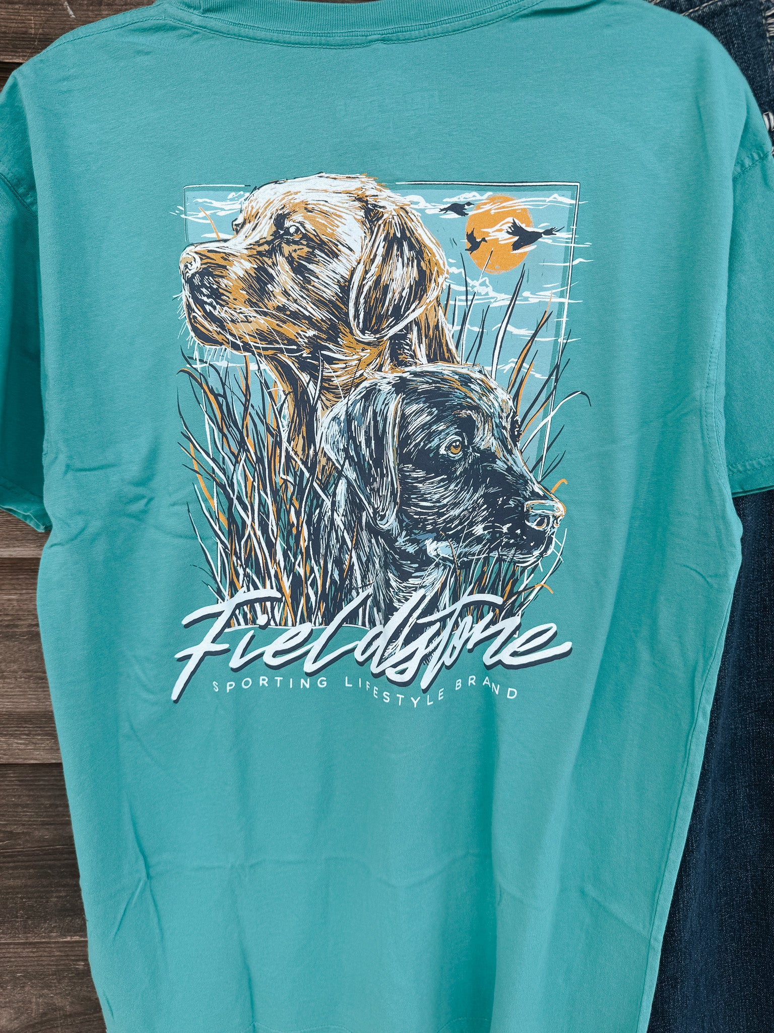 Fieldstone Double Dog Marsh T-Shirt in Seafoam - Image 4