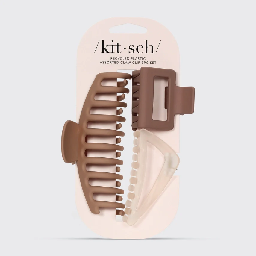 Kitsch Recycled Plastic Assorted Claw Clip 3pc - Oversized - Image 3