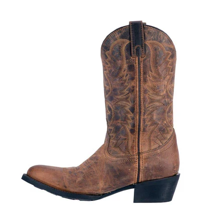 Men's Dan Post Laredo Tan Birchwood R Toe Western Boots - Image 3