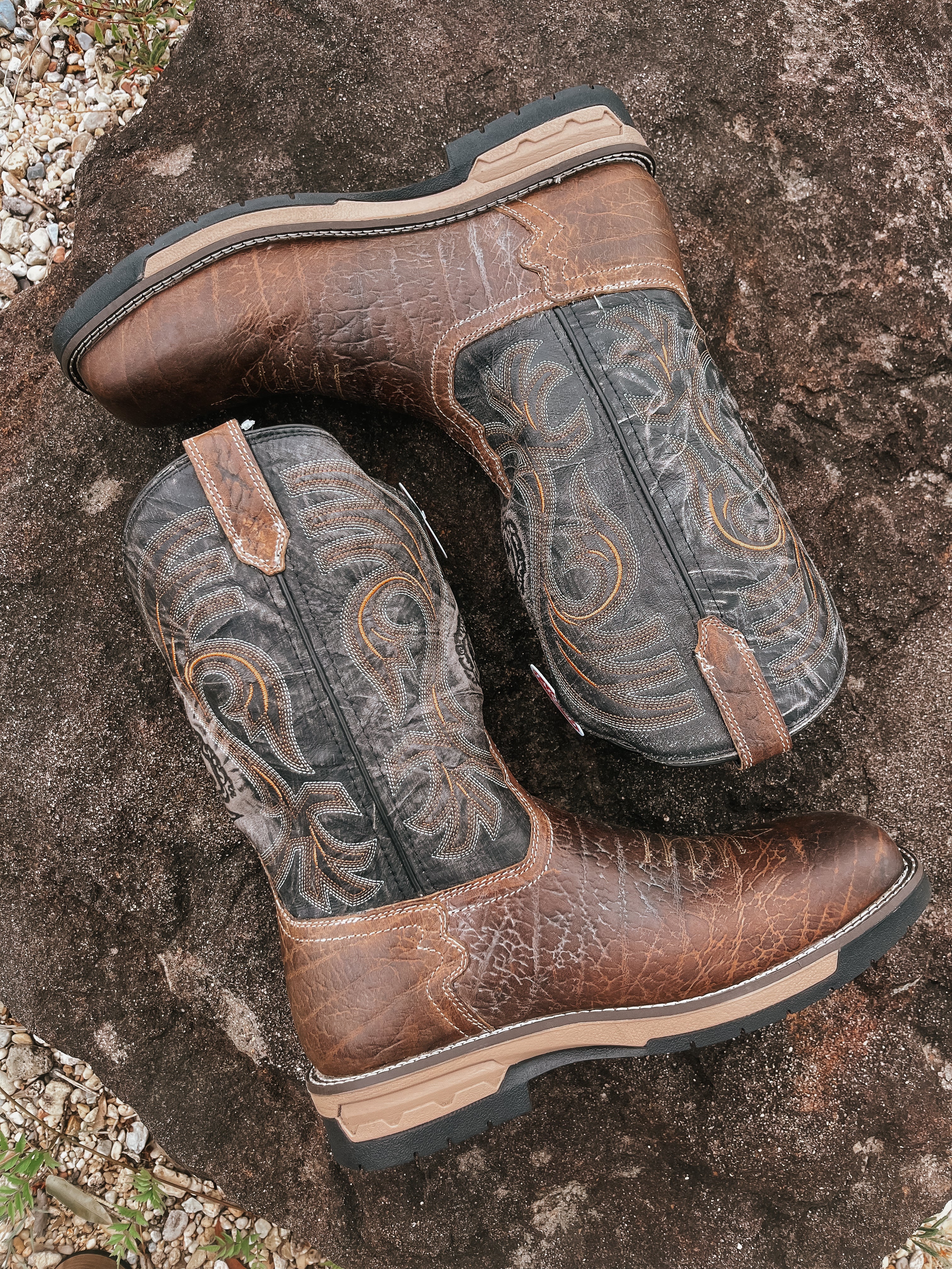 Men's Laredo Hawke Brown/Black Steel Toe Work Boot - Image 2