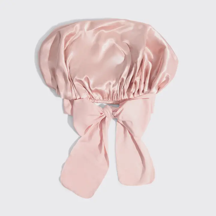 Kitsch Adjustable Oversized Satin Bonnet- Blush - Image 4