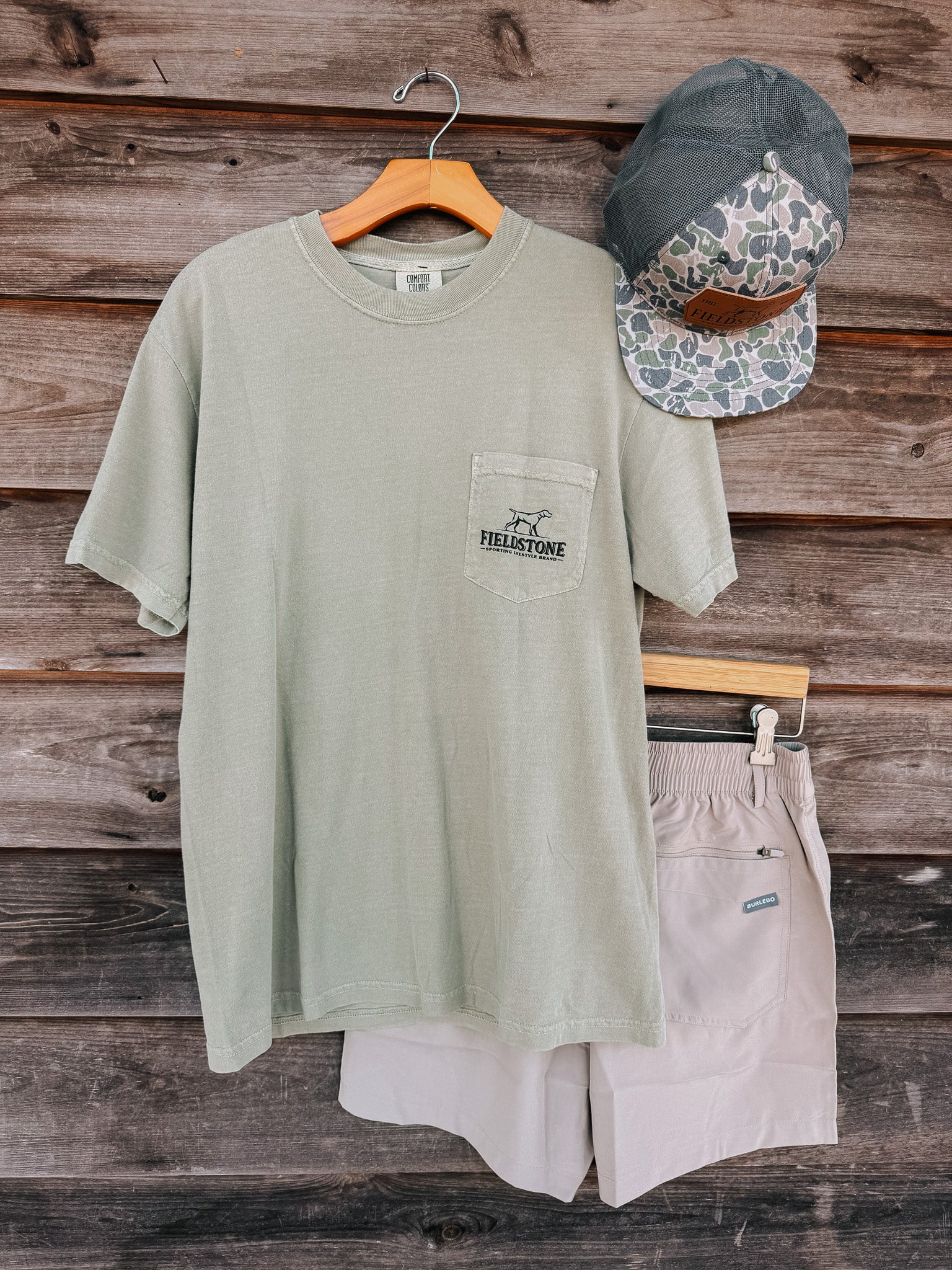 Fieldstone Gone Fishing T-Shirt in Sand - Image 4