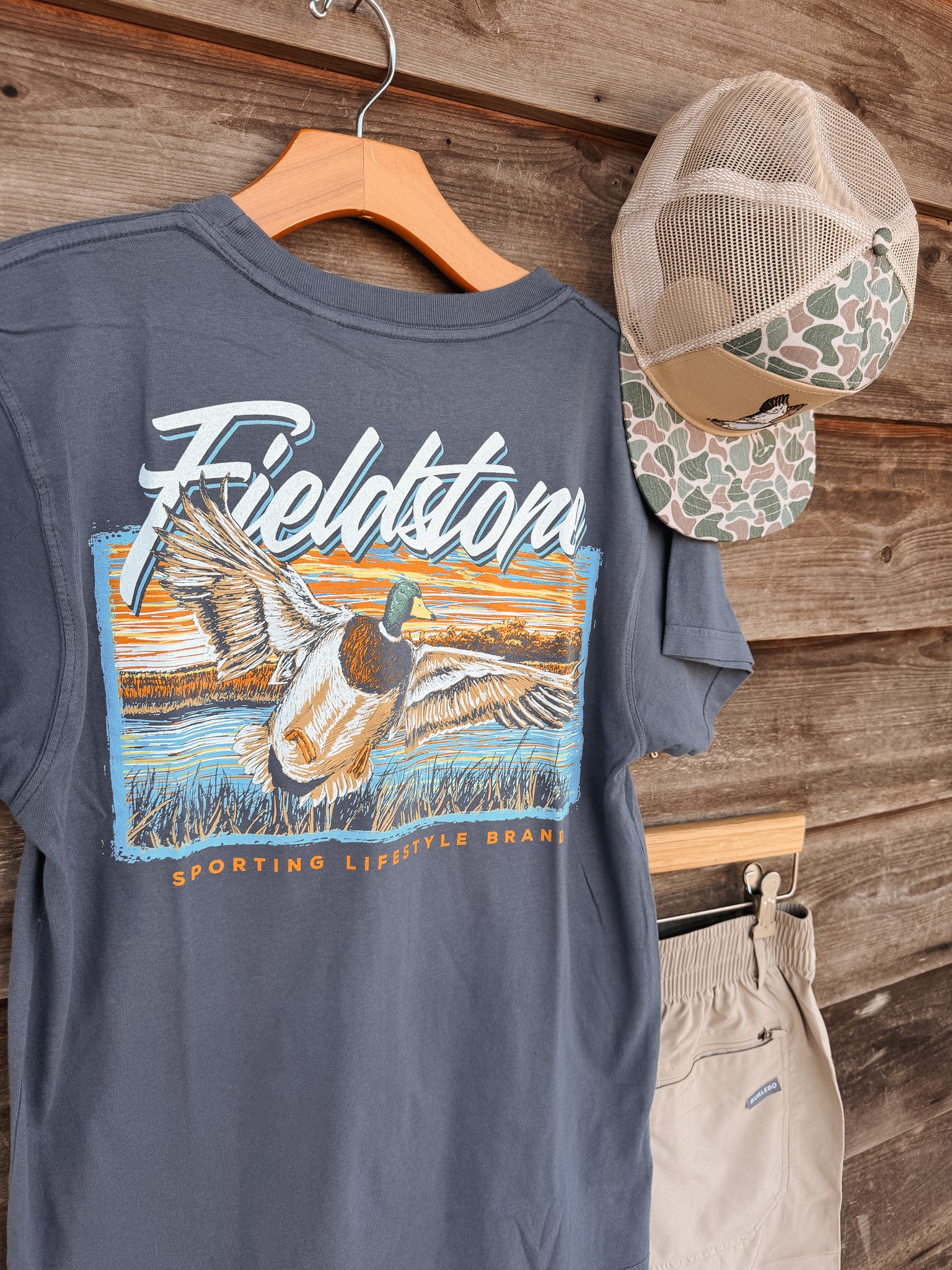 Fieldstone Morning Flight T-Shirt in Denim - Image 2