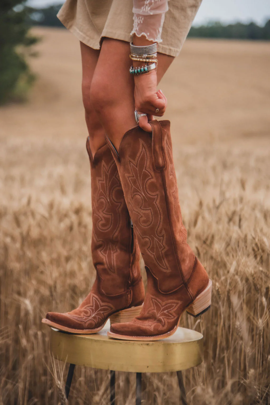 Women's Corral Shedron Suede Tall Boots - Image 6