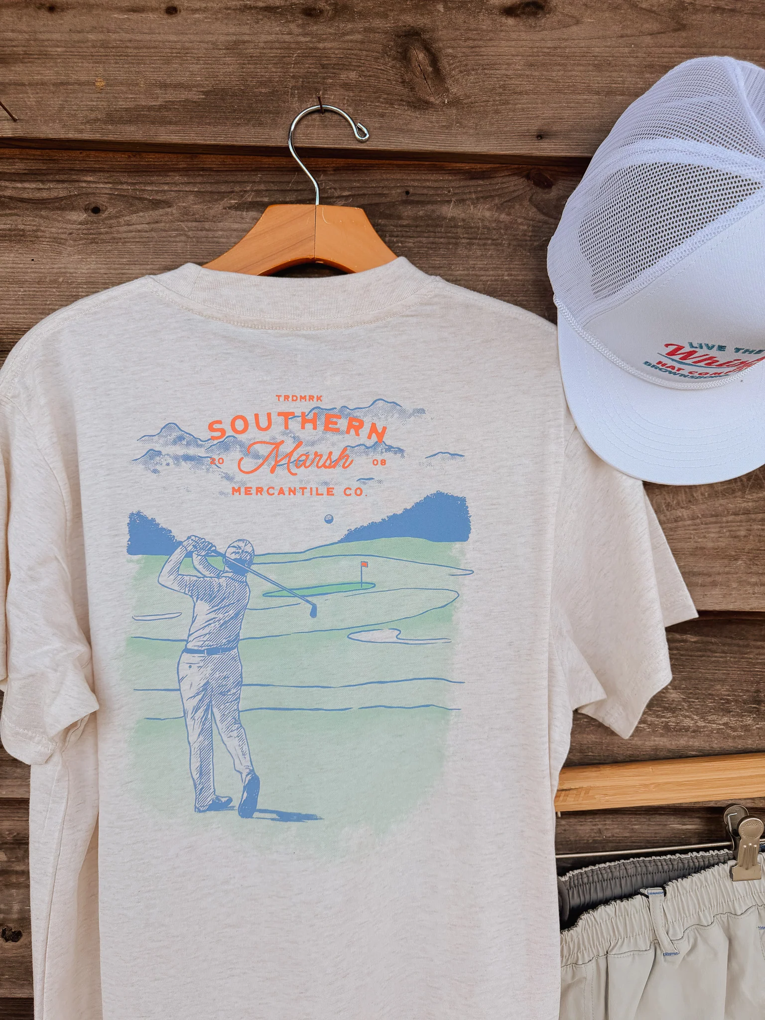 Southern Marsh Pin High T-Shirt in Washed Pebble - Image 2