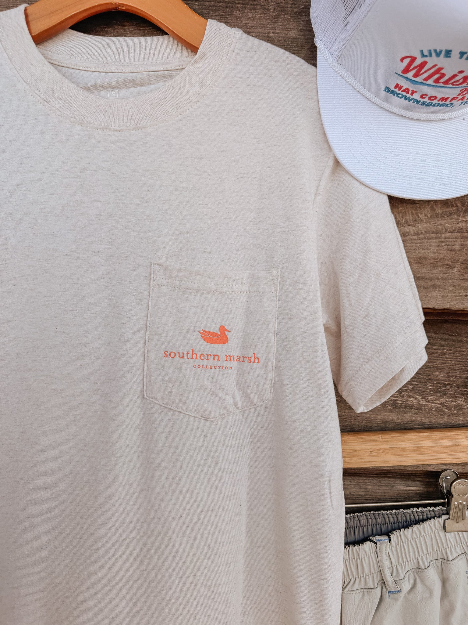 Southern Marsh Pin High T-Shirt in Washed Pebble - Image 3
