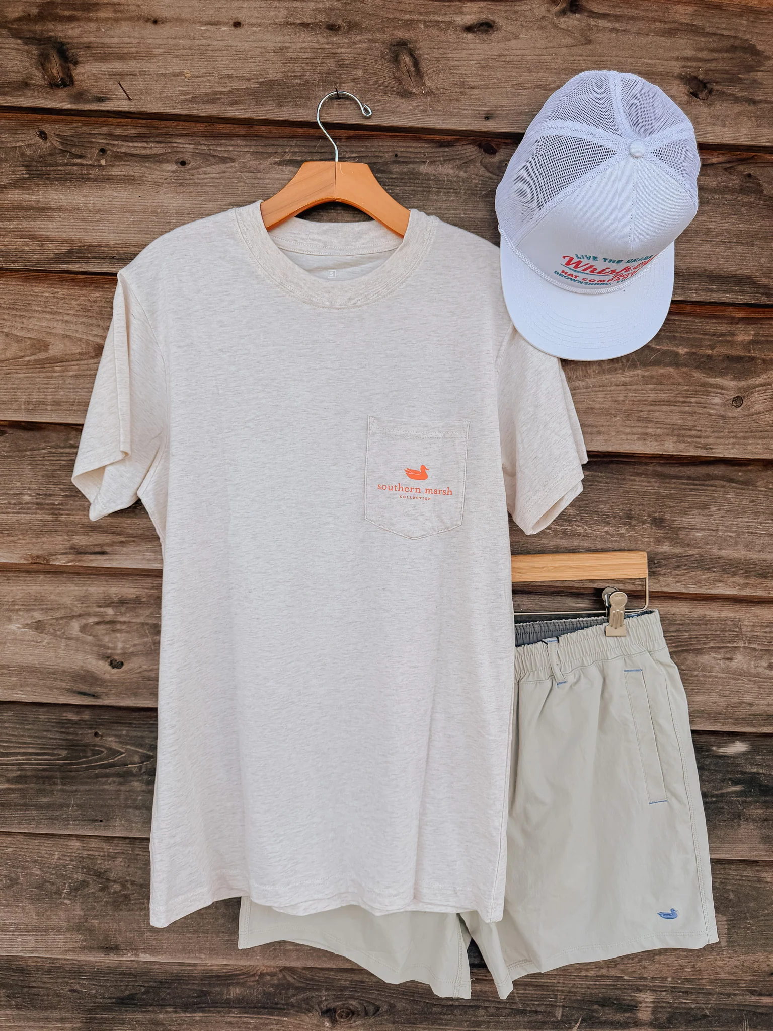 Southern Marsh Pin High T-Shirt in Washed Pebble - Image 4