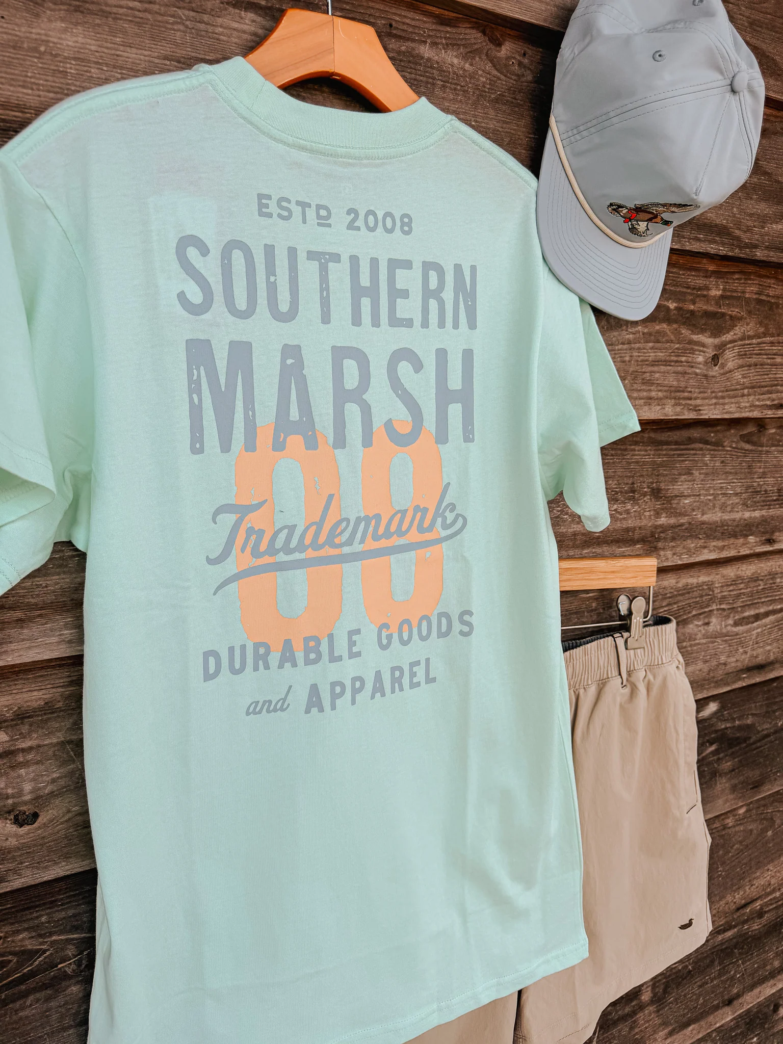 Southern Marsh Trademark T-Shirt in Honeydew - Image 2