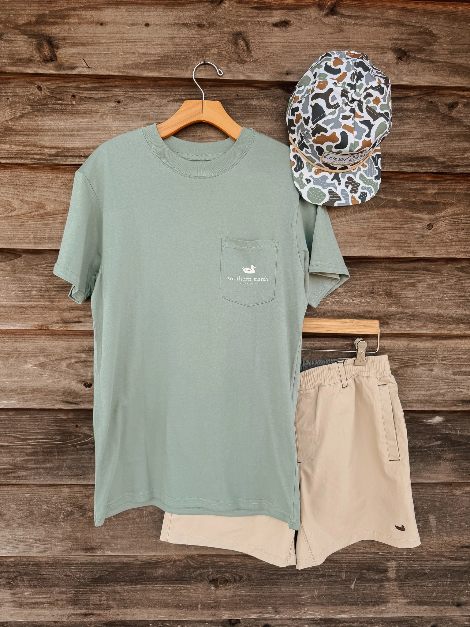 Southern Marsh Vintage Duck Decoy T-Shirt in Sage - Image 5