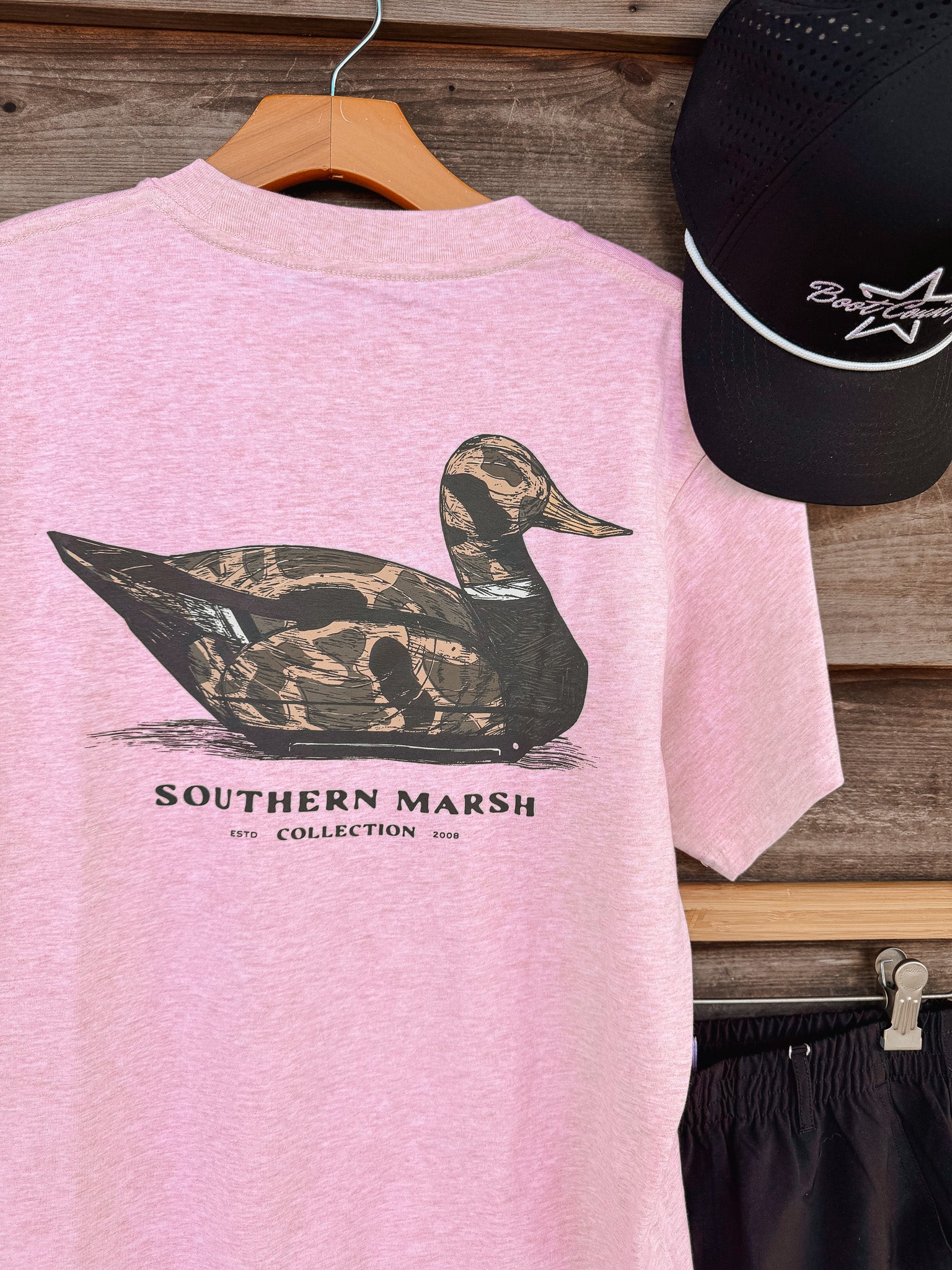 Southern Marsh Vintage Duck Decoy T-Shirt in Washed Camelia - Image 5