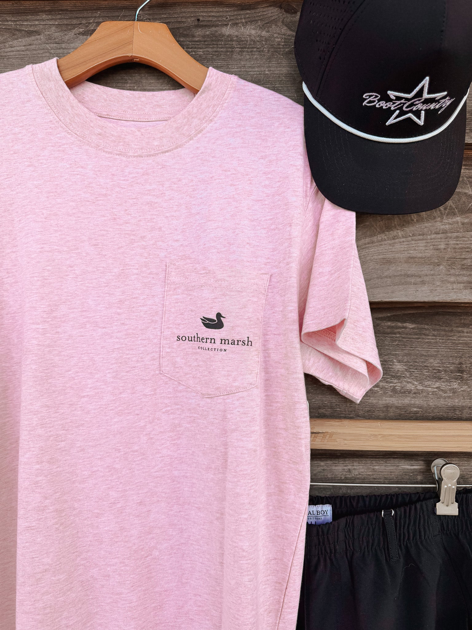Southern Marsh Vintage Duck Decoy T-Shirt in Washed Camelia - Image 6