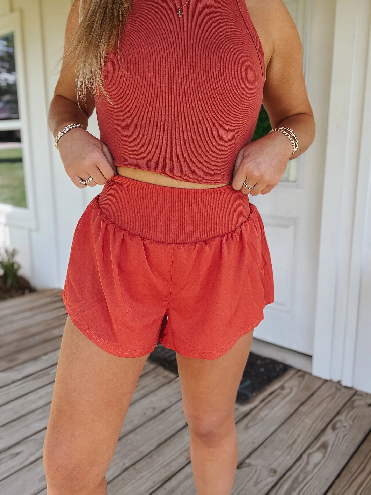 The Swift Shorts in Brick Red - Image 3