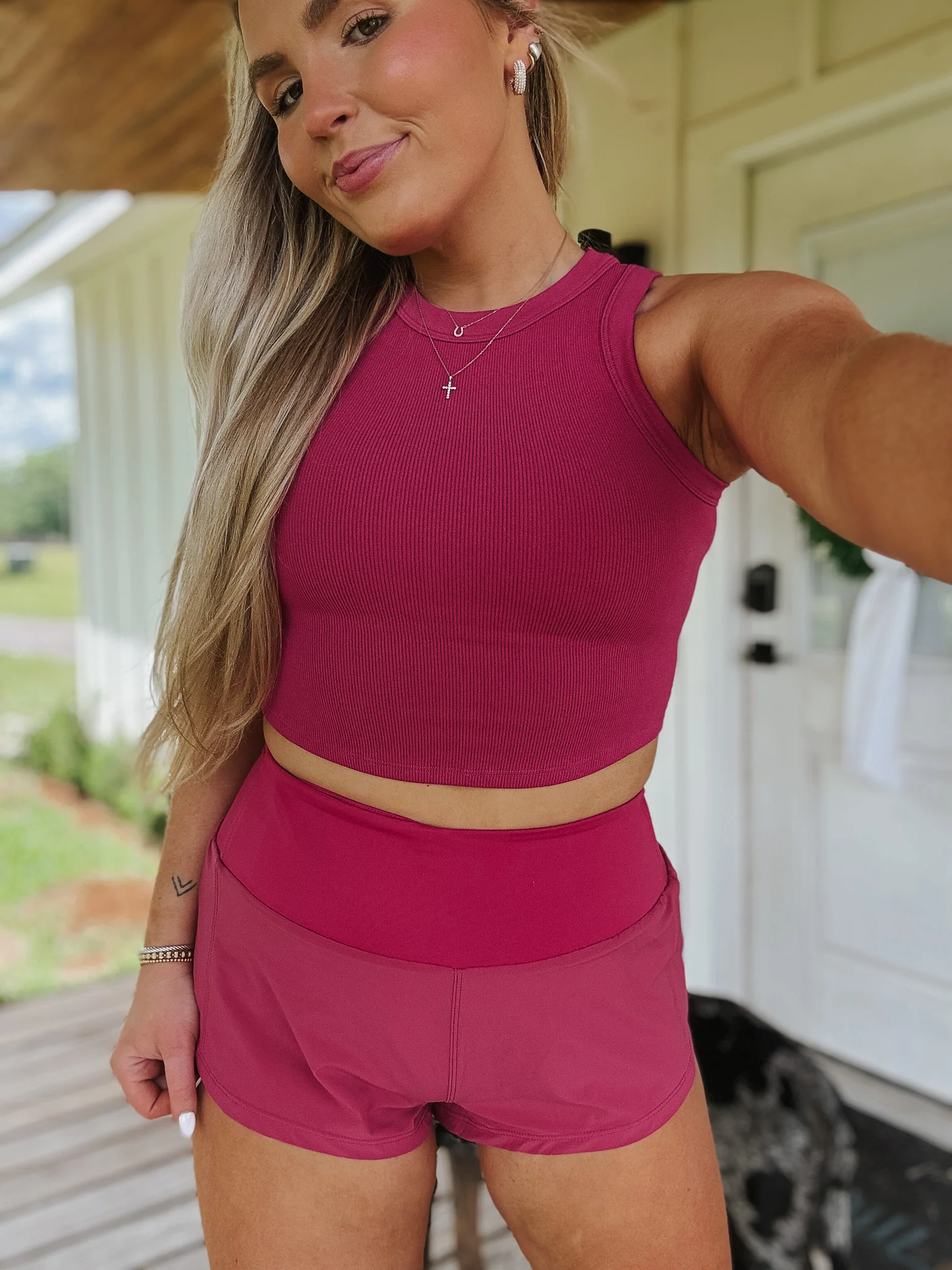 Easy Going Plum Pink Shorts - Image 4
