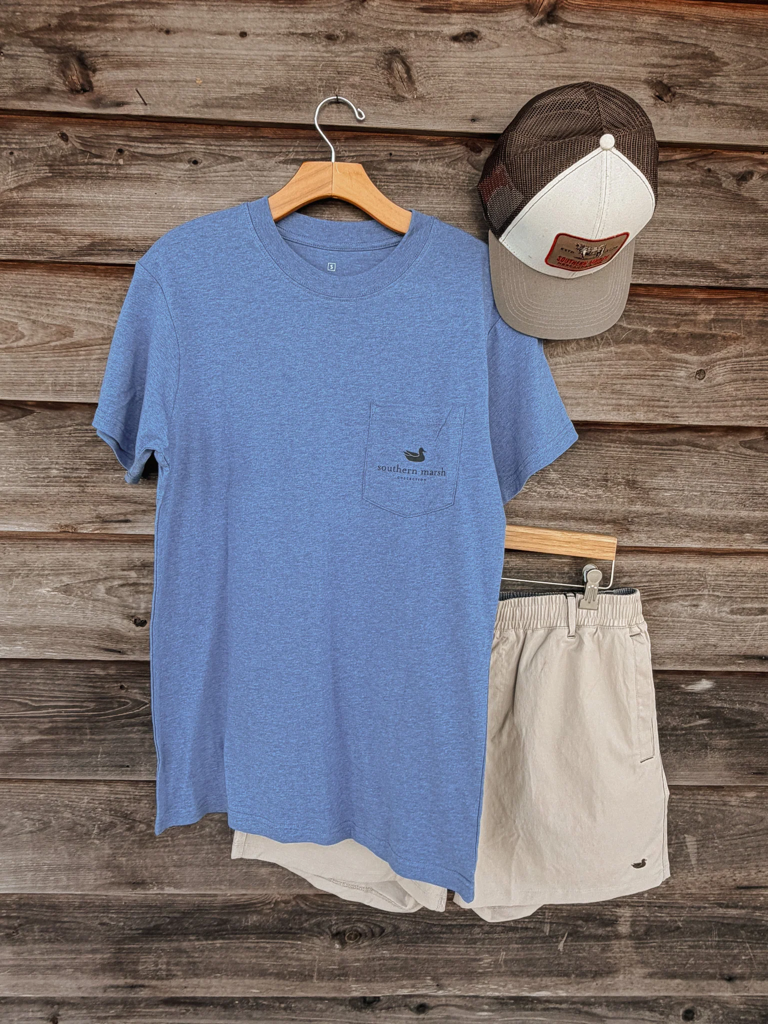 Southern Marsh Patient Pup T-Shirt in Washed Blue - Image 4