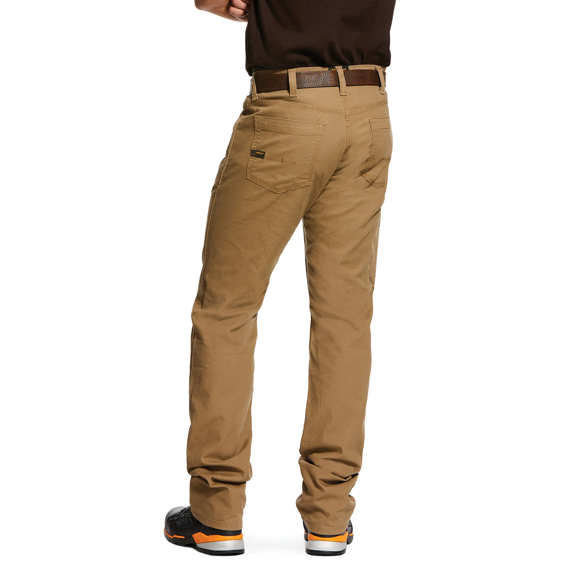 ARIAT REBAR M4 RELAXED DURASTRETCH MADE TOUGH STACKABLE STRAIGHT LEG PANT IN KHAKI - Image 2
