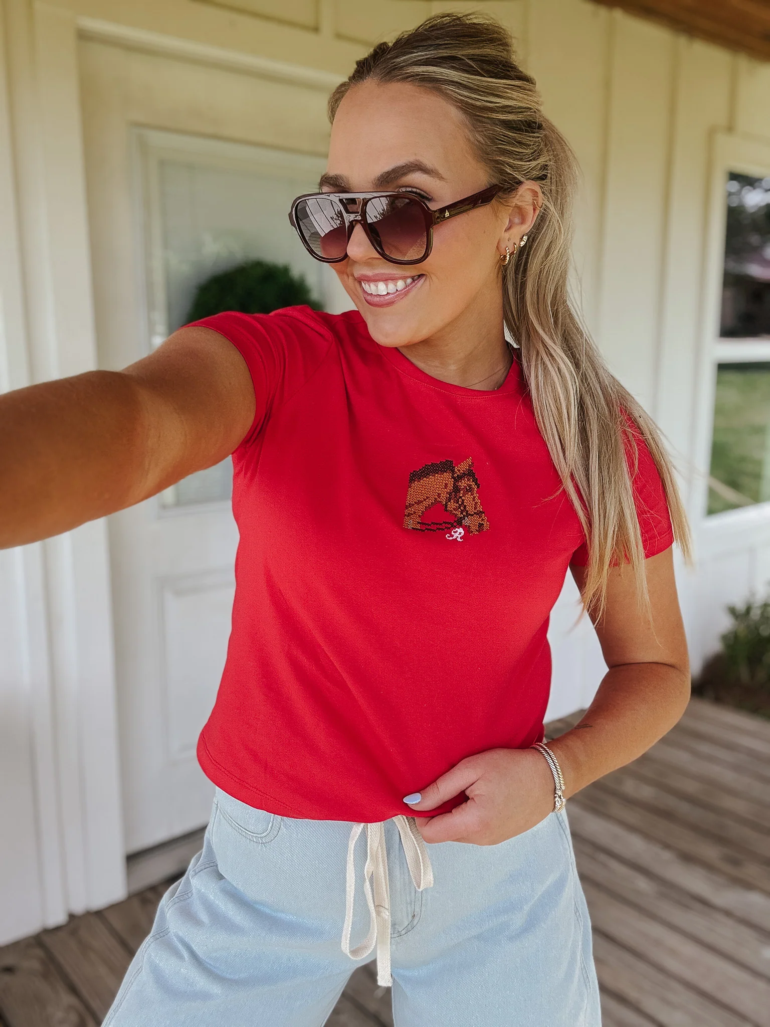 Hold Your Horses Baby Tee - Image 5