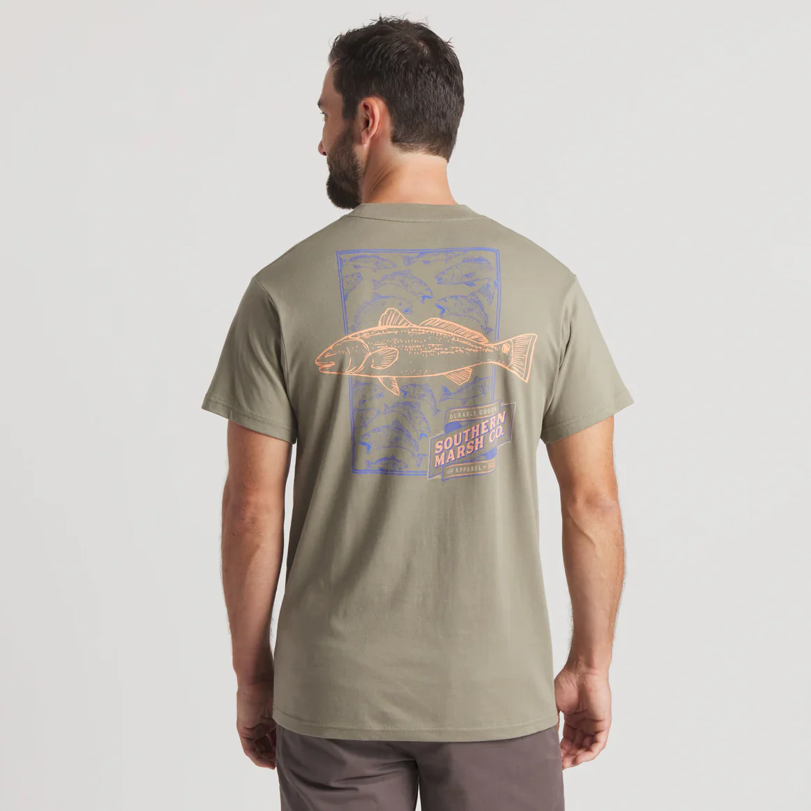 Men's Southern Marsh Spotted T-Shirt in Stonewall Olive - Image 4