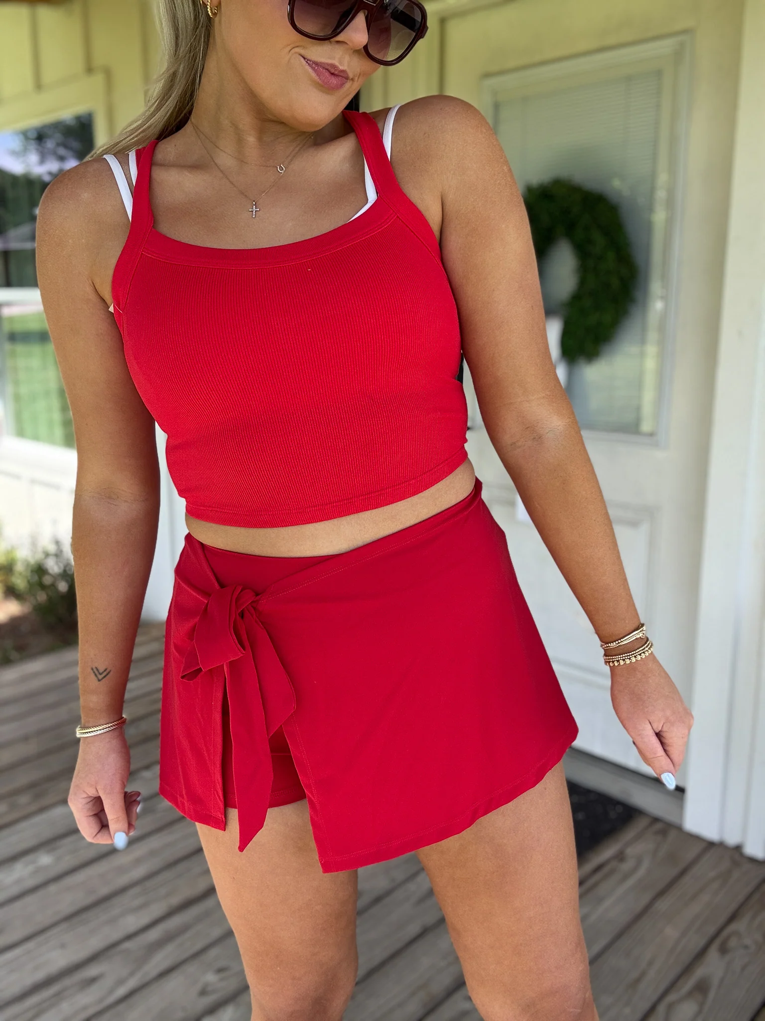 Off Limits Tank in Ruby Red - Image 2