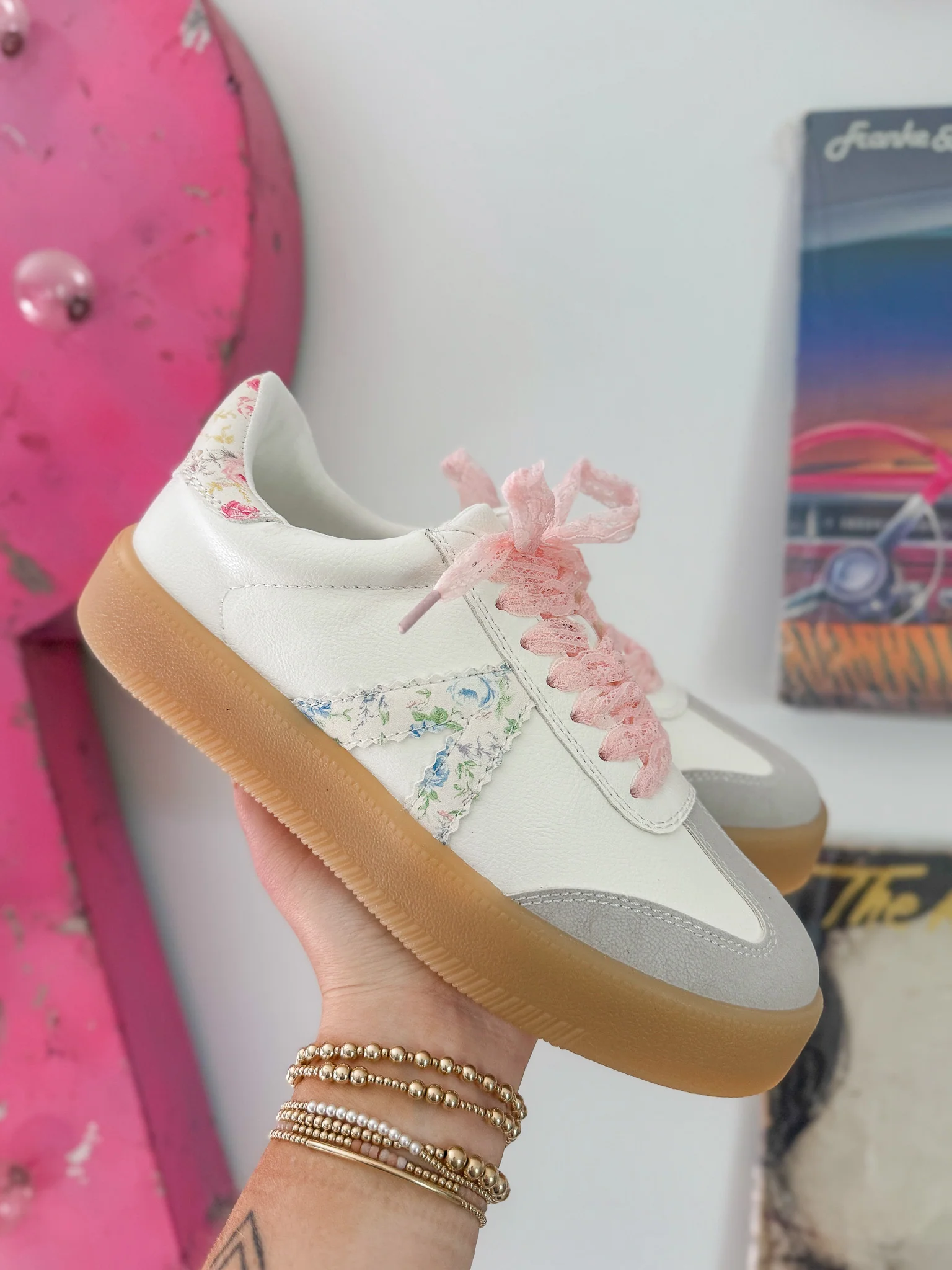 Floral Fields White Sneakers - Image 10