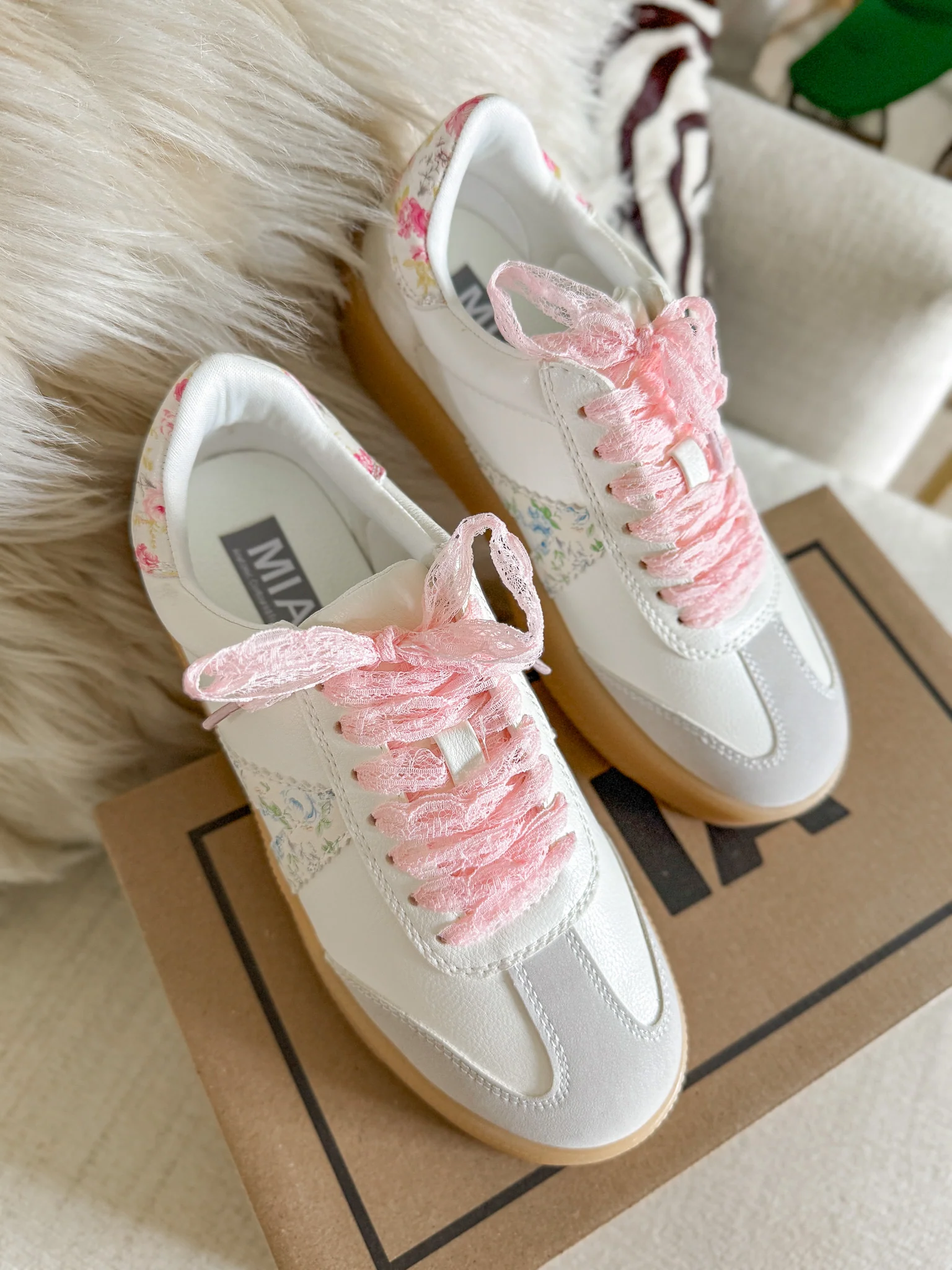 Floral Fields White Sneakers - Image 6