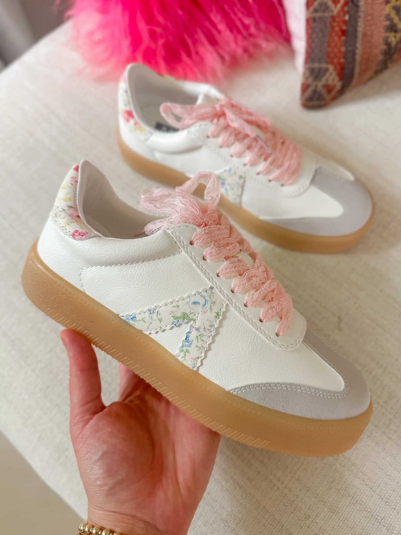 Floral Fields White Sneakers - Image 8
