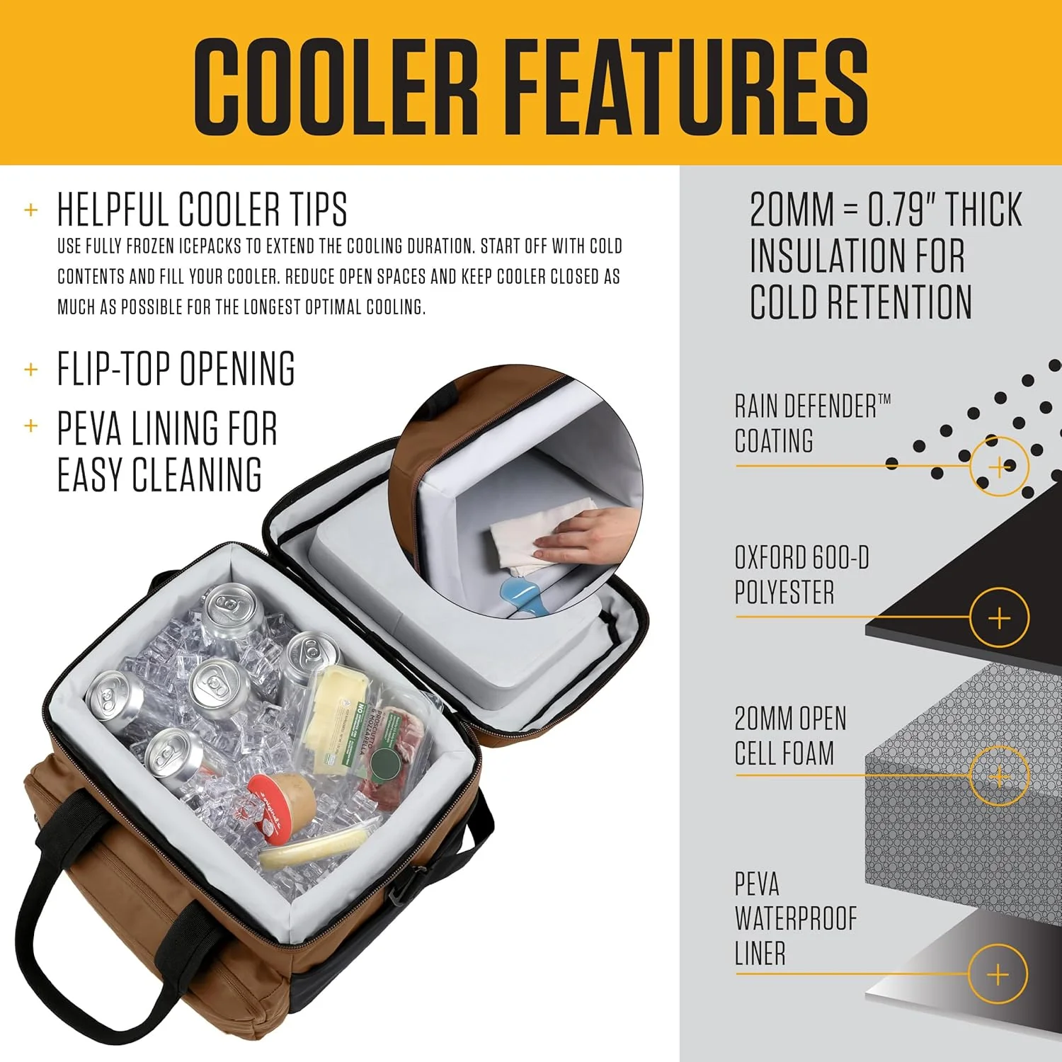 Carhartt Cold Front 24 Can Cooler in Olive - Image 7