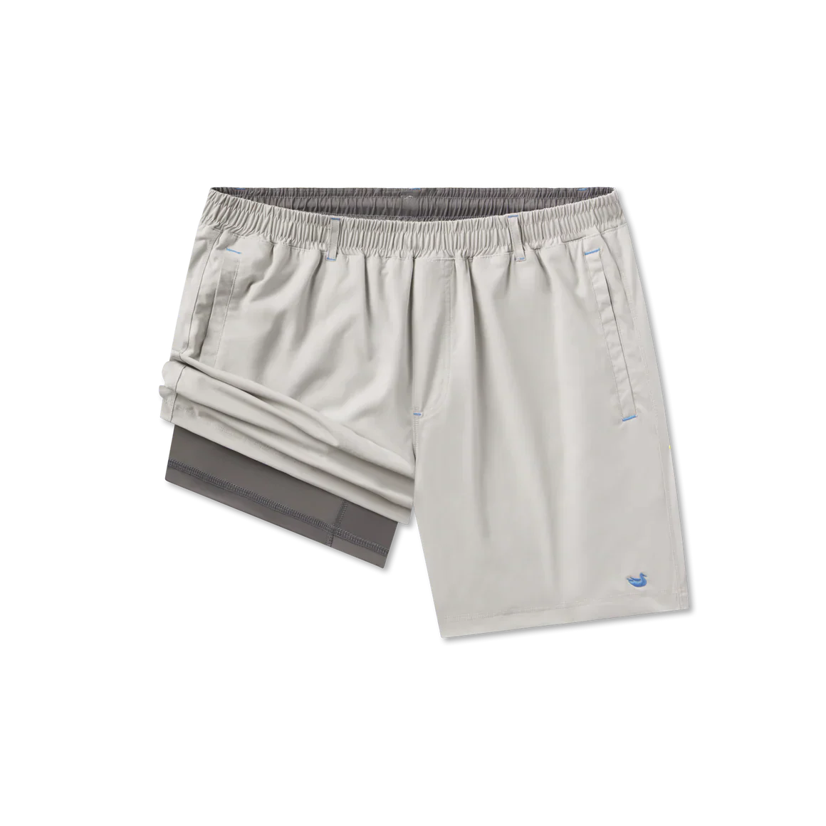 Southern Marsh Men's Billfish Lined Performance Short in Light Gray - Image 10