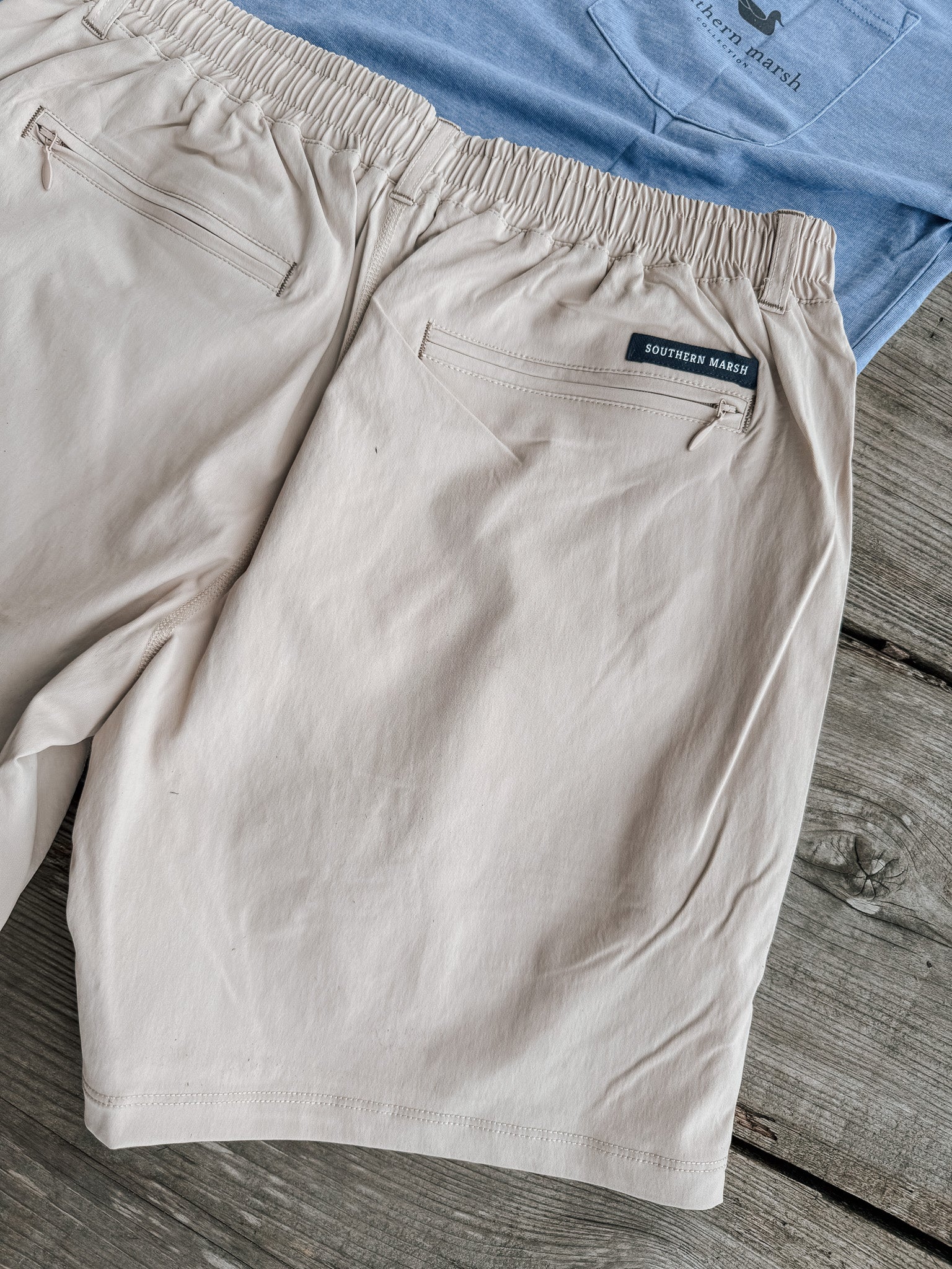 Southern Marsh Men's Billfish Lined Performance Short in Khaki - Image 13