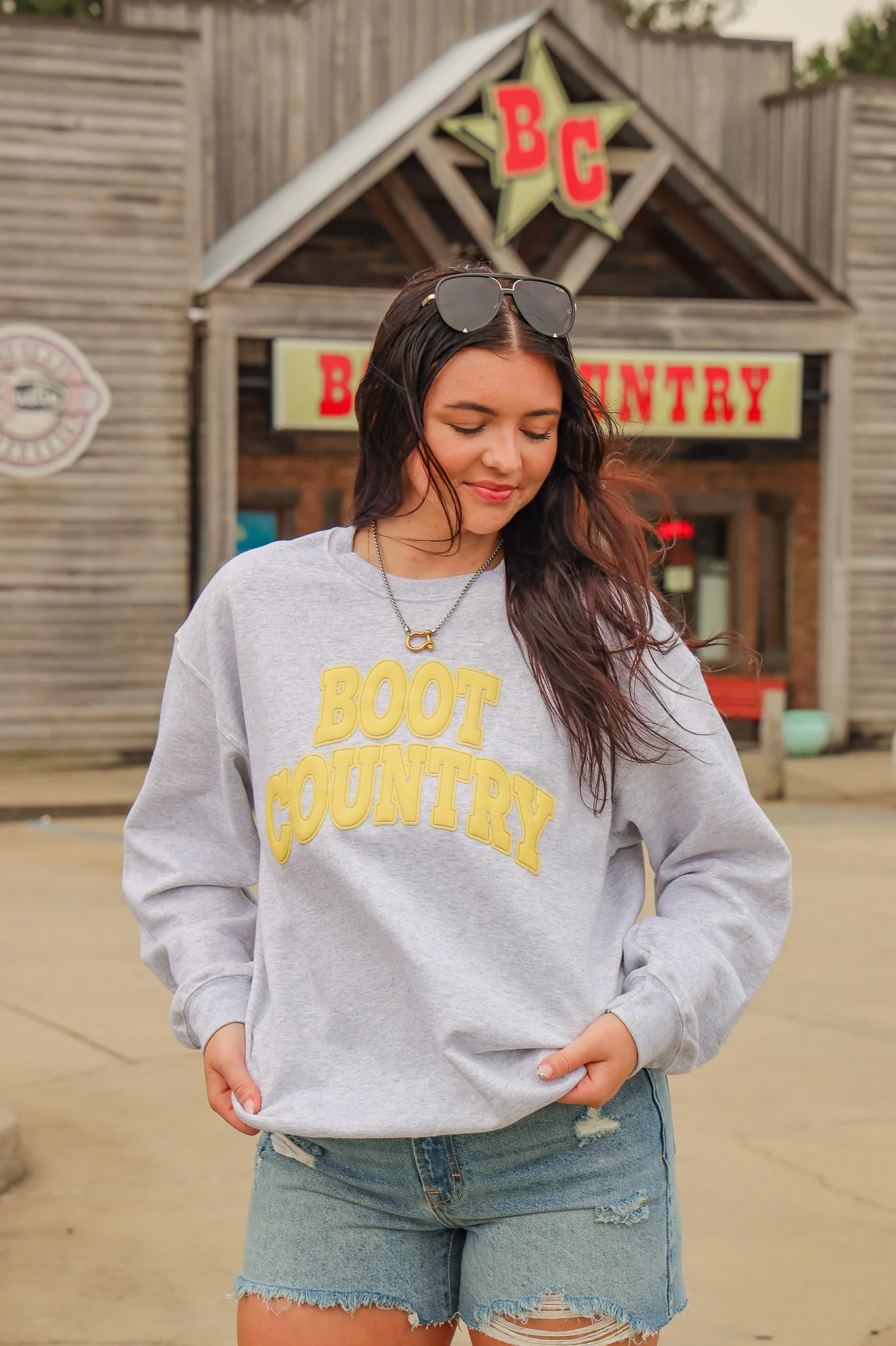 Boot Country Yellow Puff Sweatshirt - Image 3