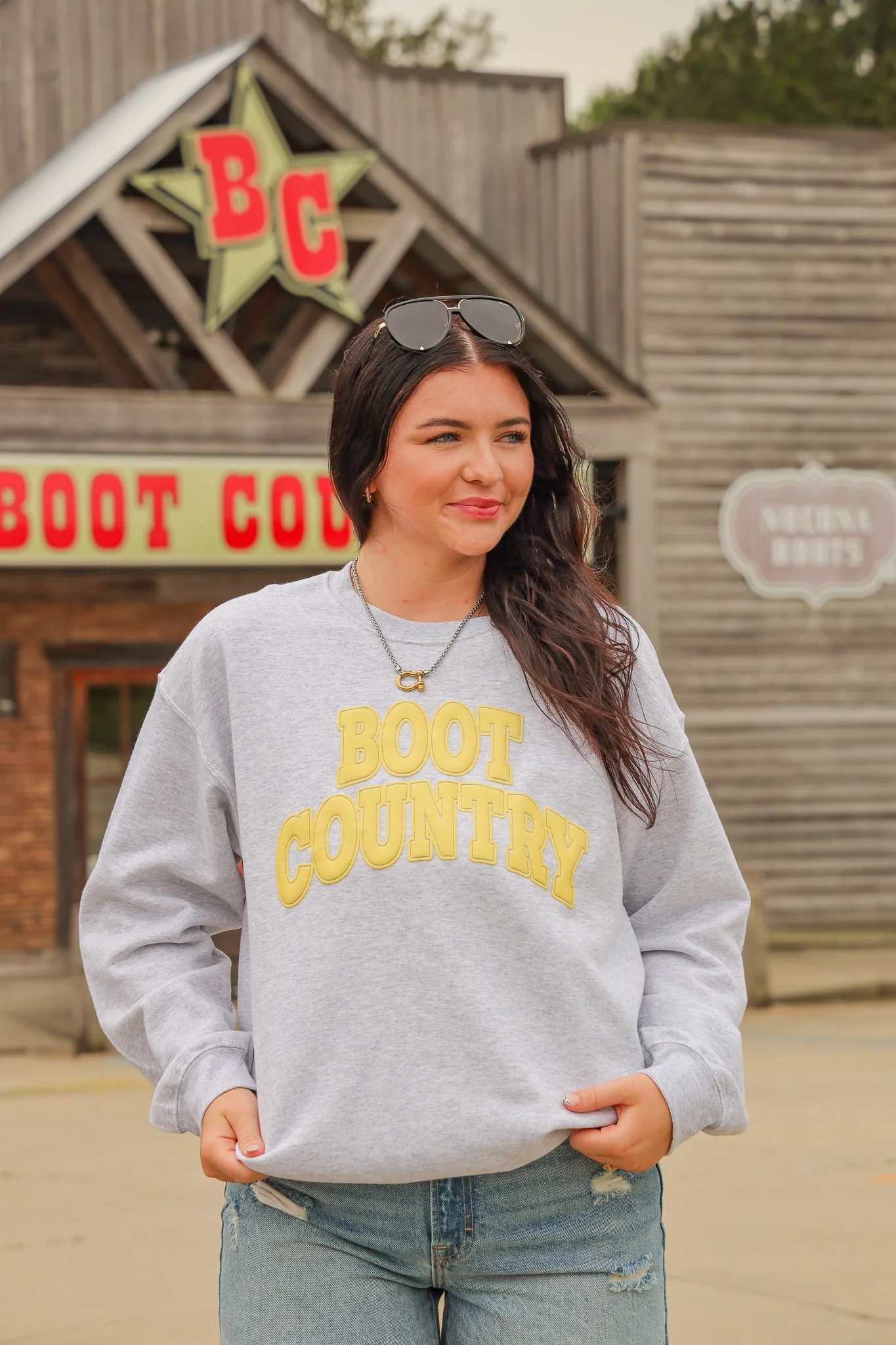 Boot Country Yellow Puff Sweatshirt - Image 4