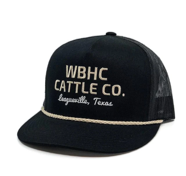 Whiskey Bent Hat Co. Cattle Cap In Black & Gold - Image 4