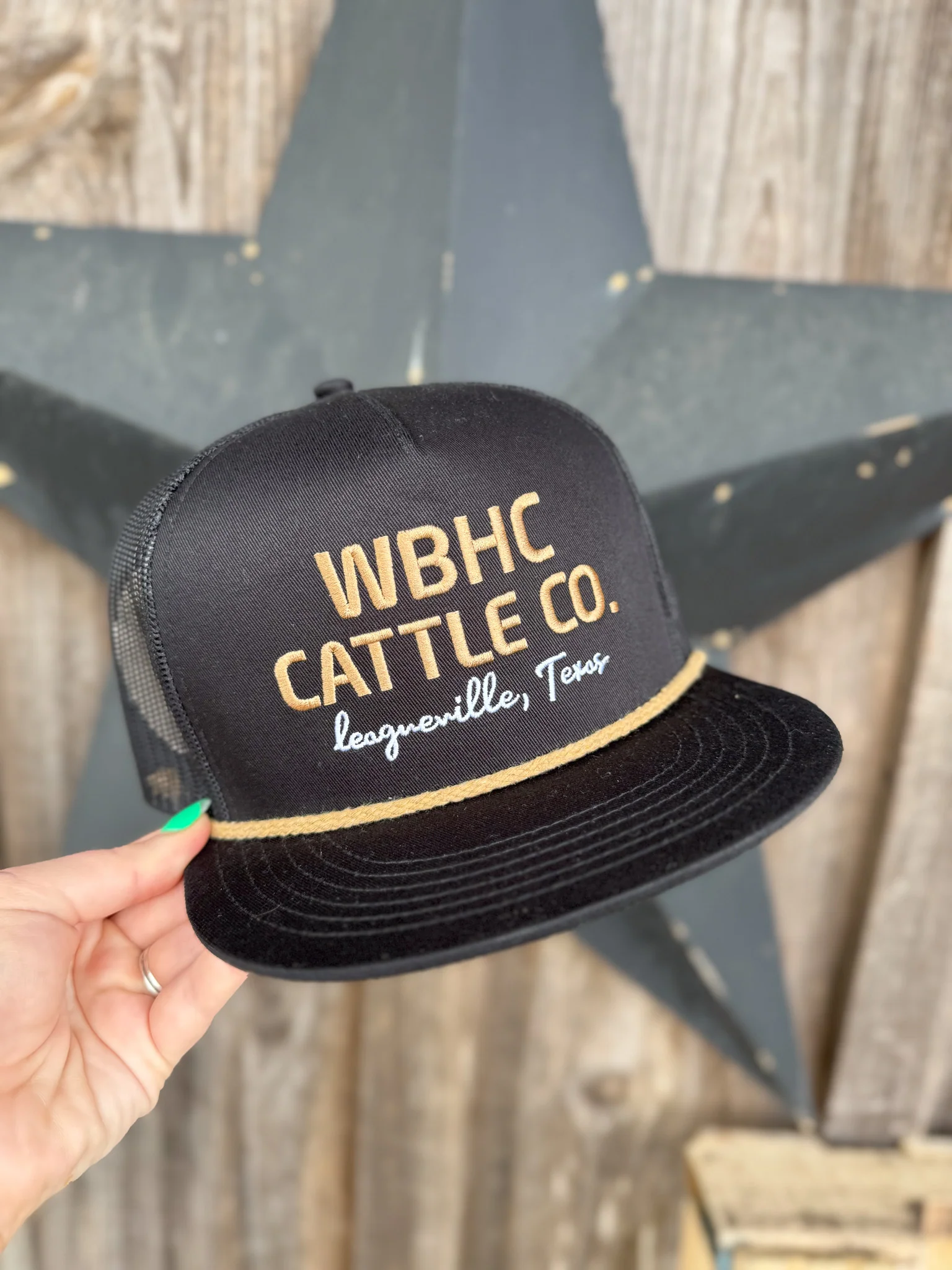 Whiskey Bent Hat Co. Cattle Cap In Black & Gold - Image 5