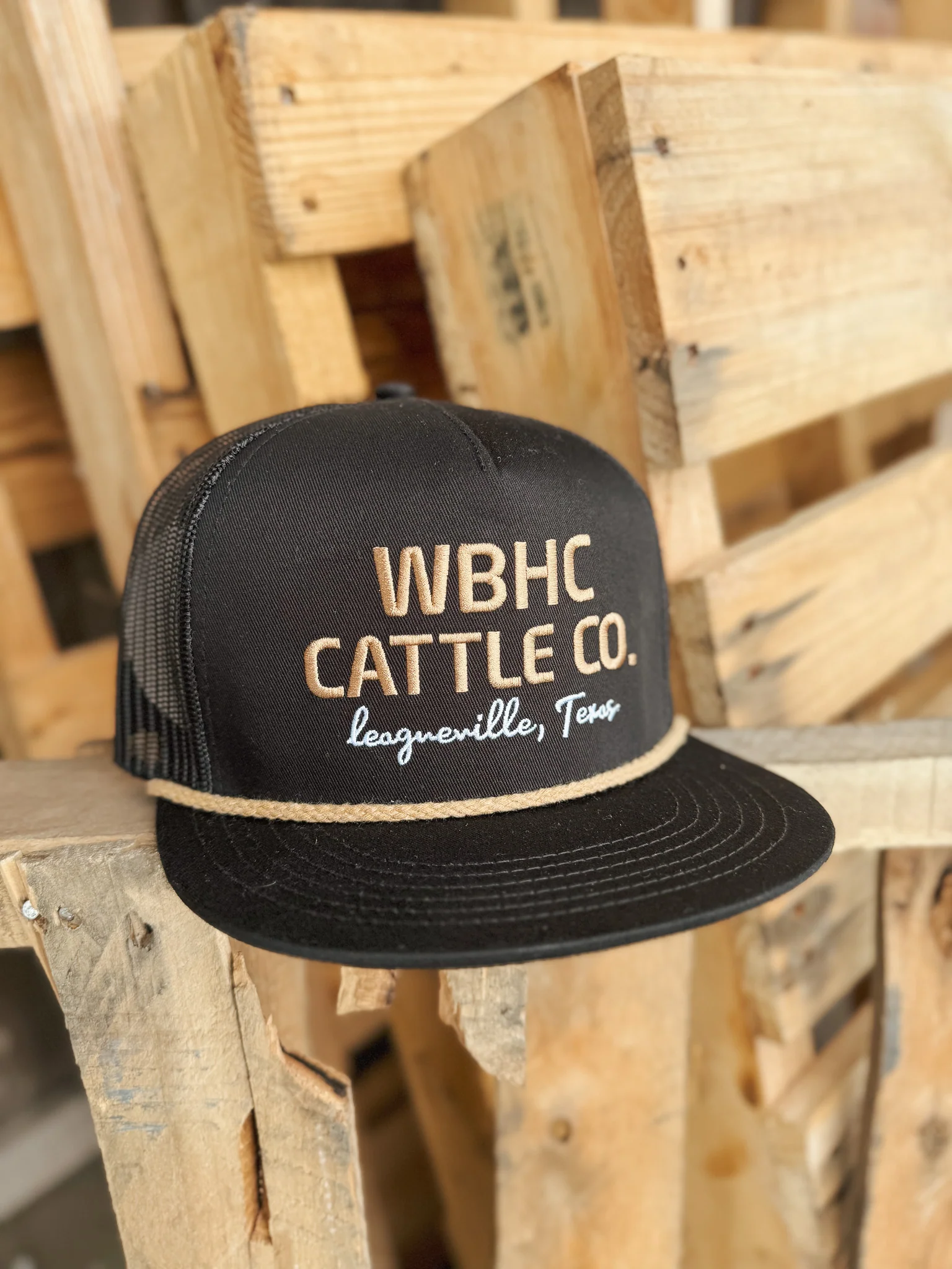 Whiskey Bent Hat Co. Cattle Cap In Black & Gold - Image 6