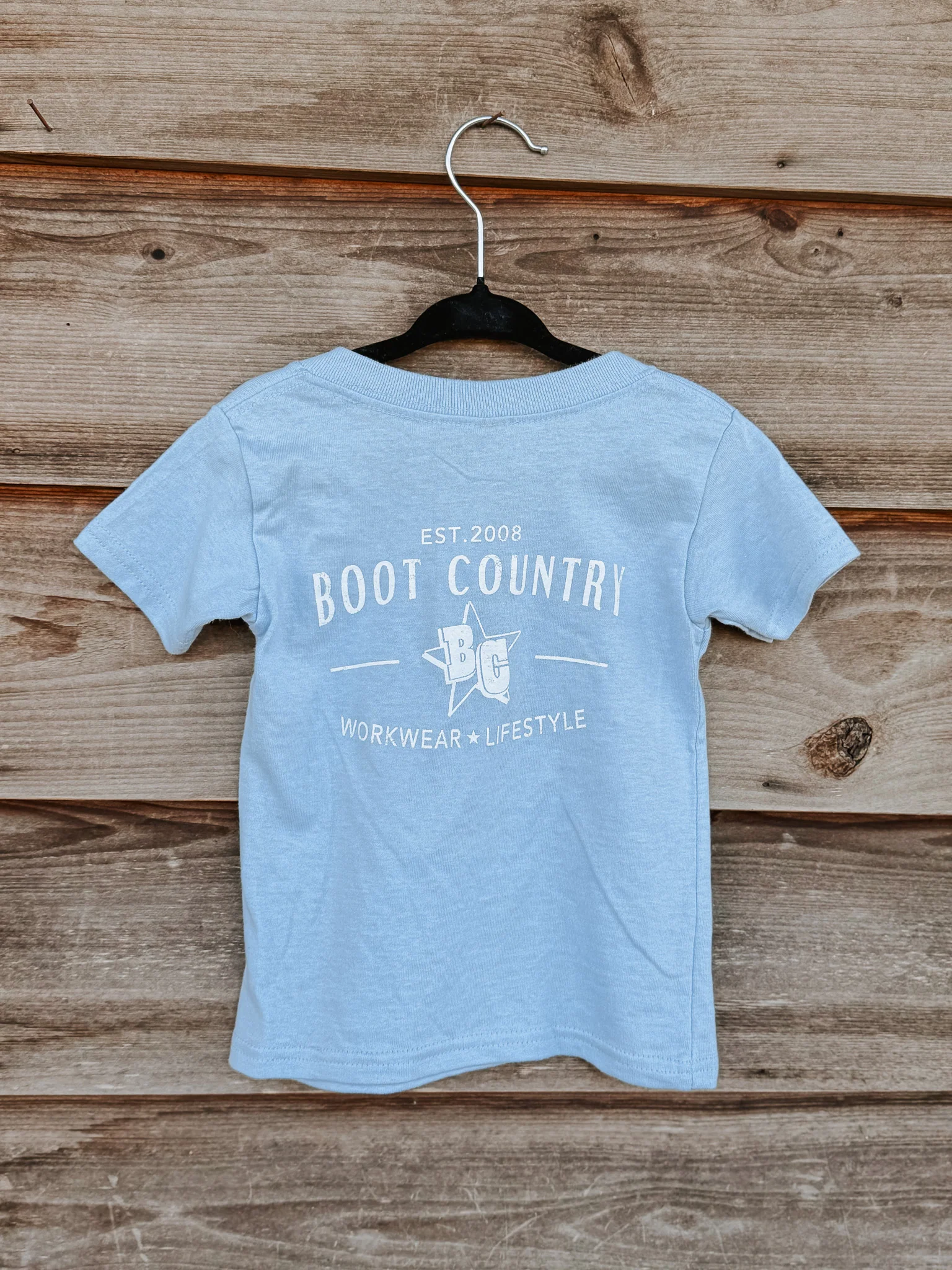 Youth Boot Country Tee in Blue - Image 3