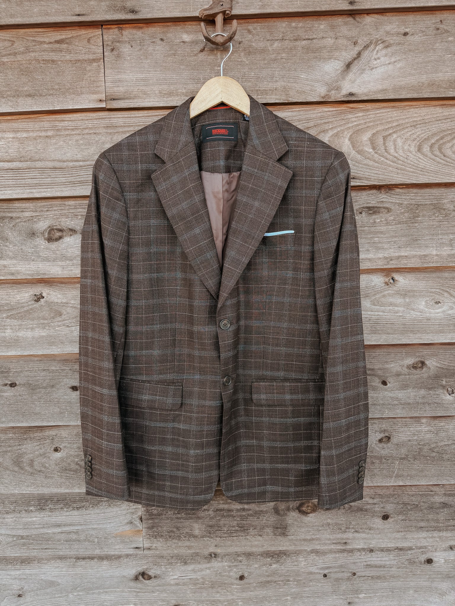 Rock & Roll Brown Plaid Sport Coat - Image 2